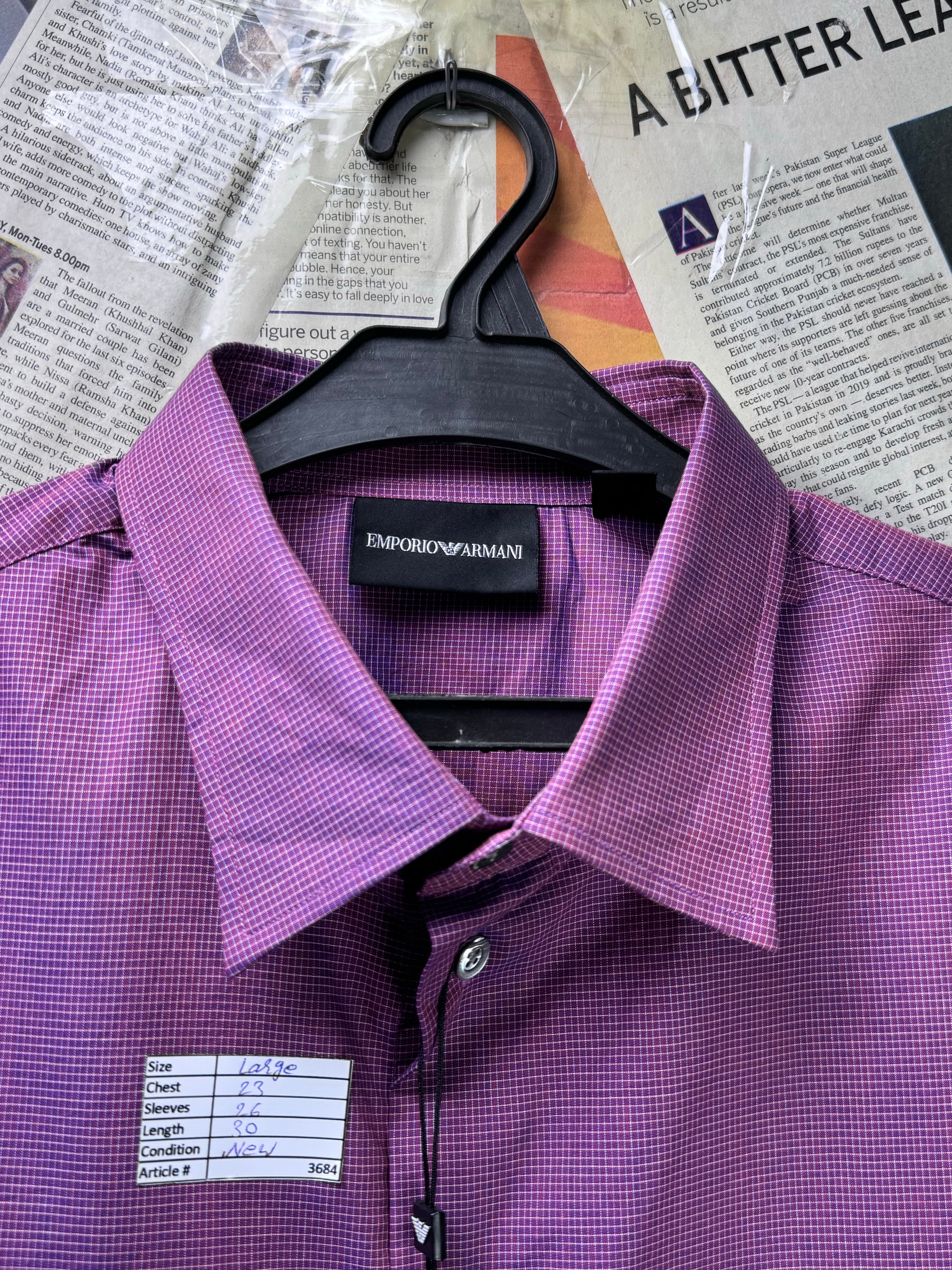 Emporlo Armani® Large | Chest: 23" | Two Tone Color | Shirt | Cotton | 3684 - Genuine Maal