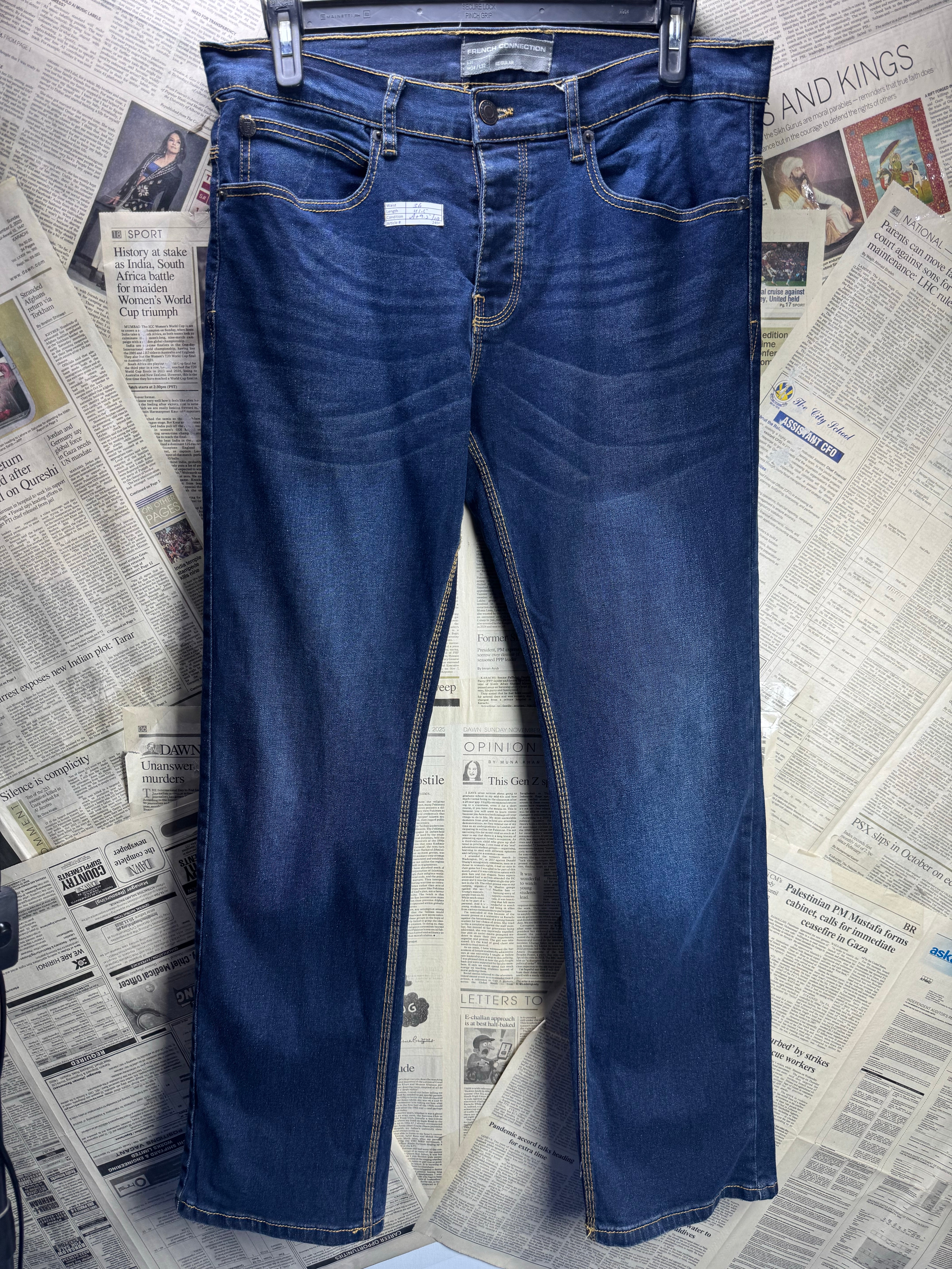 French Cooper® Waist: 36" | Blue | Denim Pants | Cotton - Elastane | 2496 - Genuine Maal