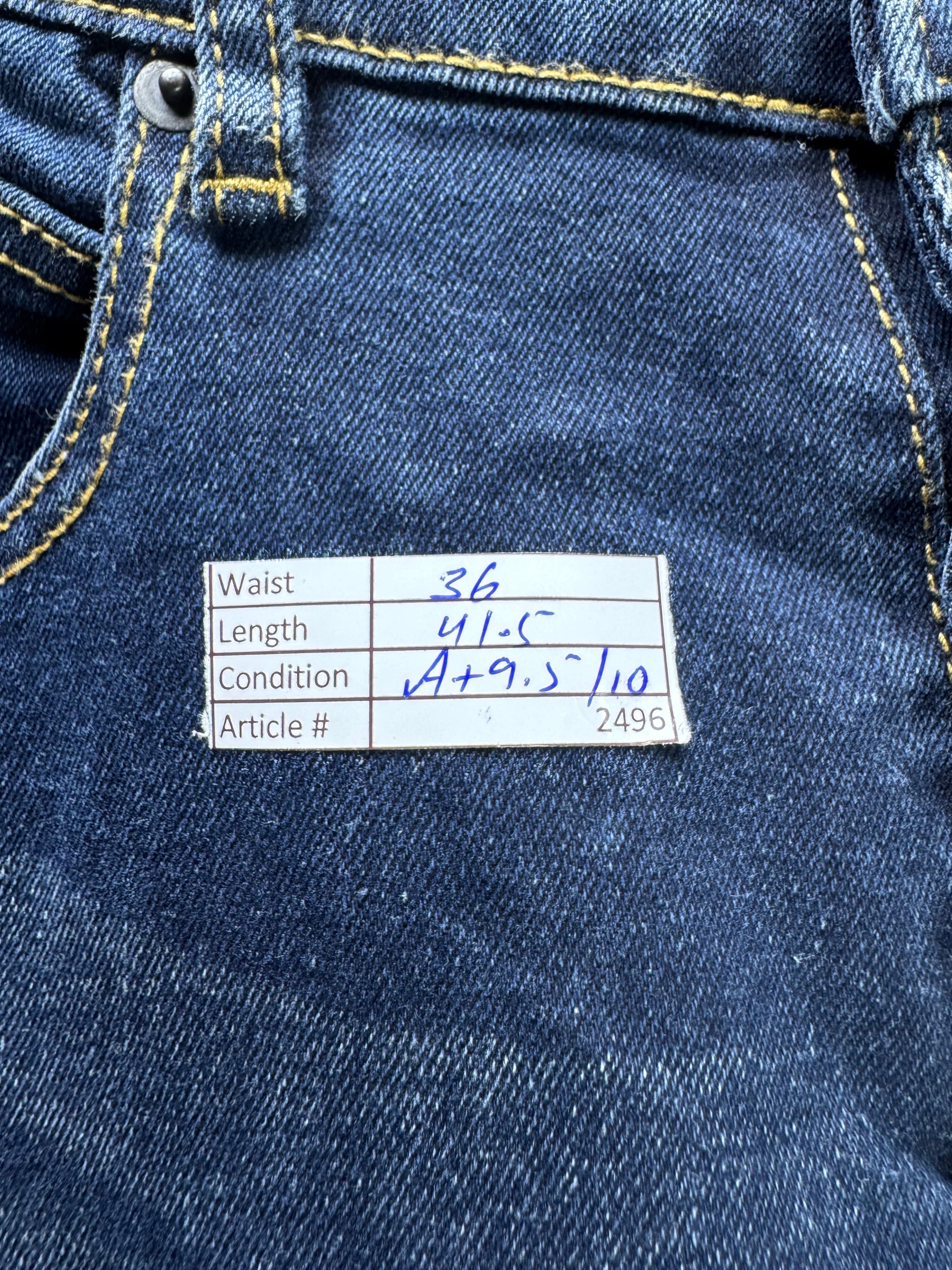 French Cooper® Waist: 36" | Blue | Denim Pants | Cotton - Elastane | 2496 - Genuine Maal