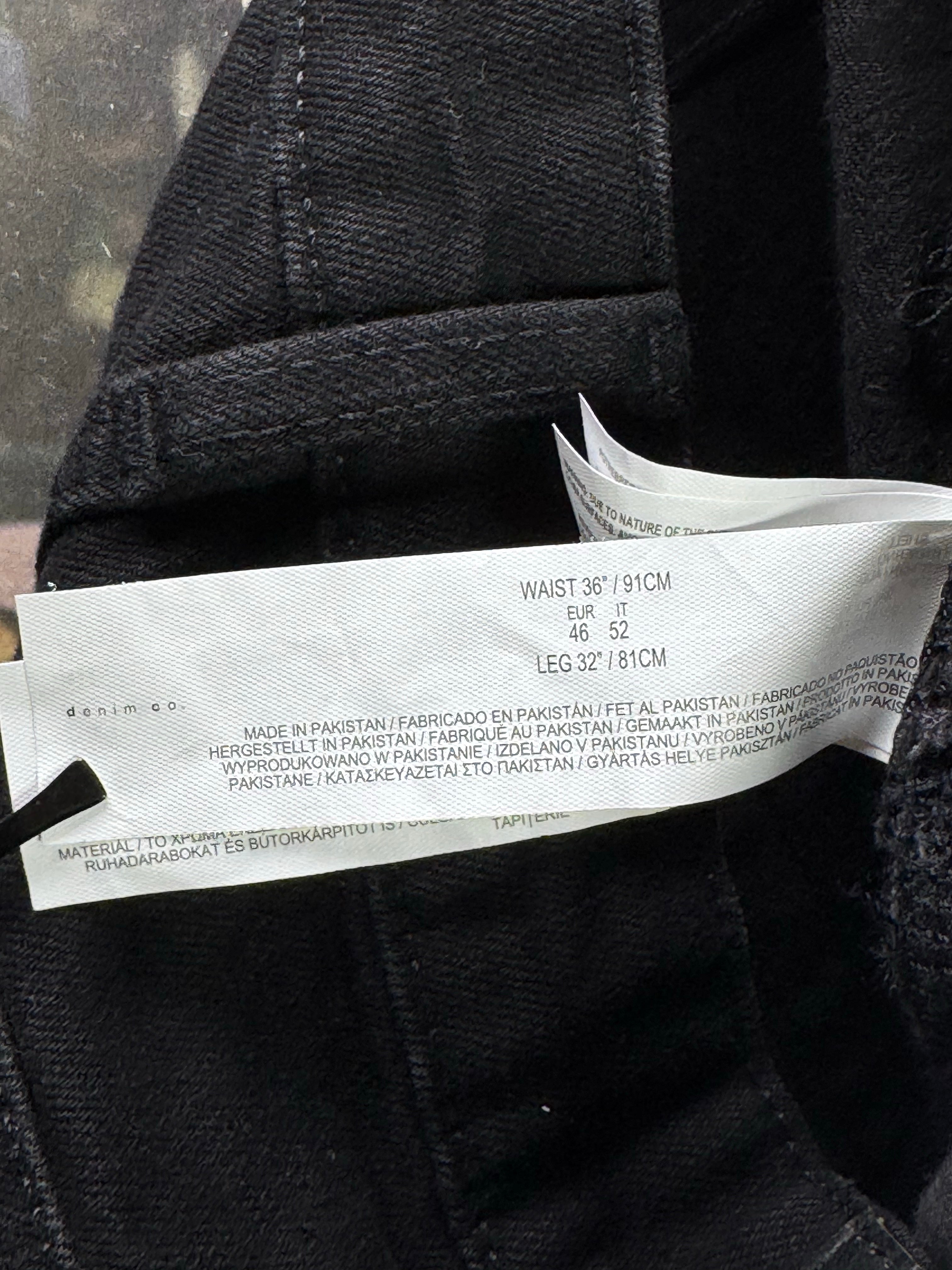 Denim Co.® Waist: 34" to 36" | Black | Distressed Denim Pants | Poly - Elastane | 2492 - Genuine Maal