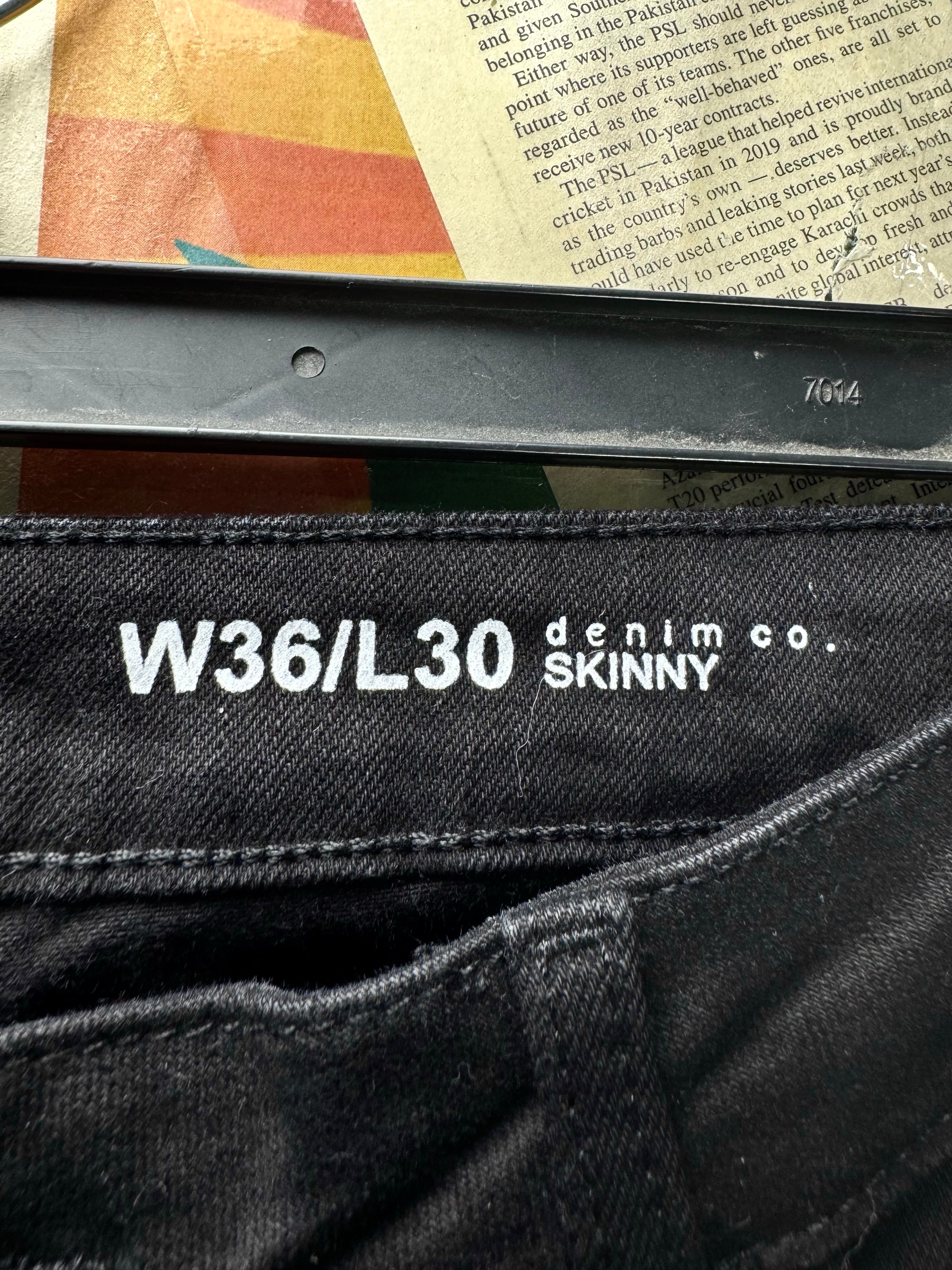 Denim Co.® Waist: 36" | Blue | Skinny Distressed Denim Pants | Poly - Cotton | 2494 - Genuine Maal