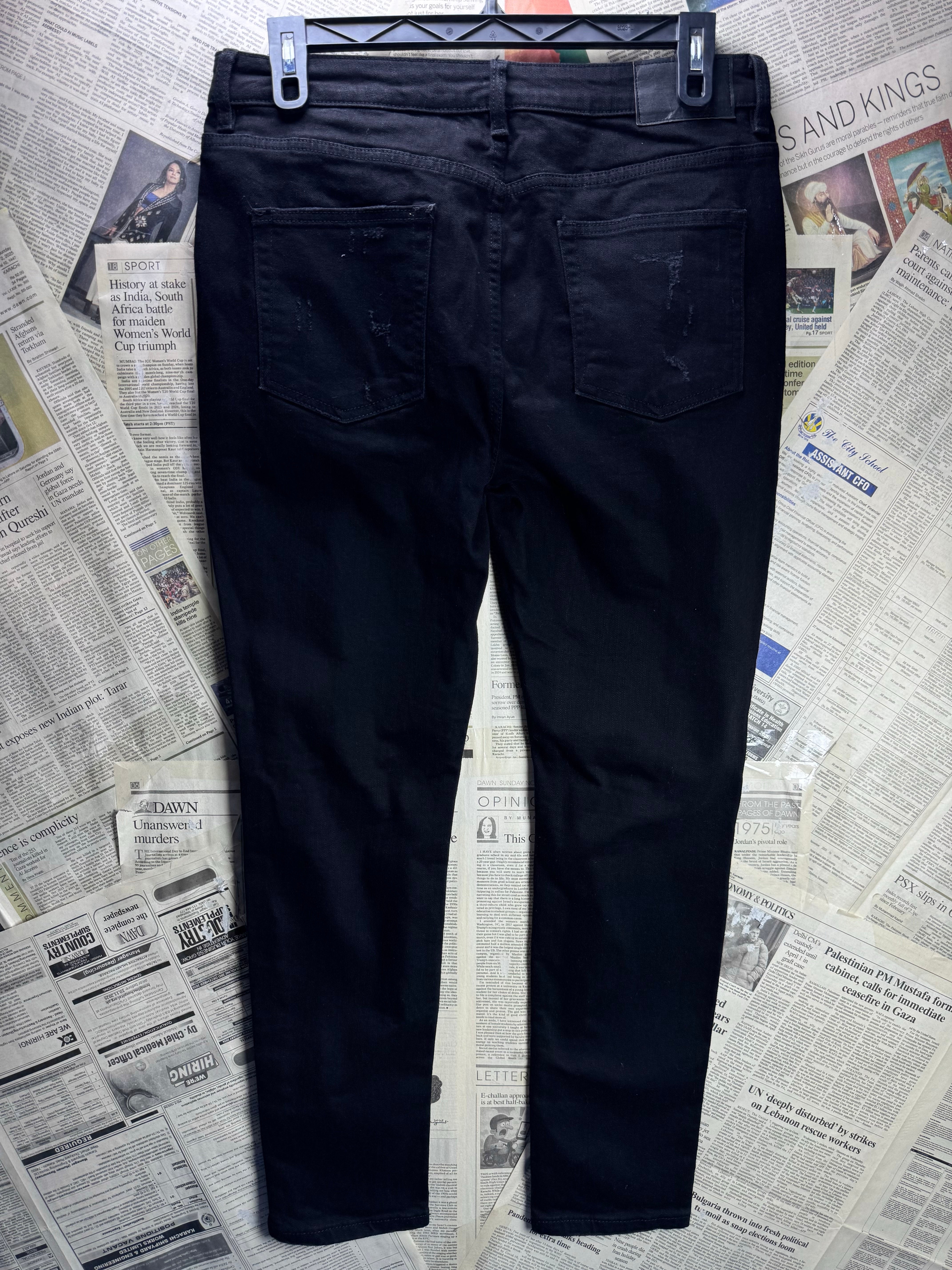 Denim Co.® Waist: 36" | Blue | Skinny Distressed Denim Pants | Poly - Cotton | 2494 - Genuine Maal