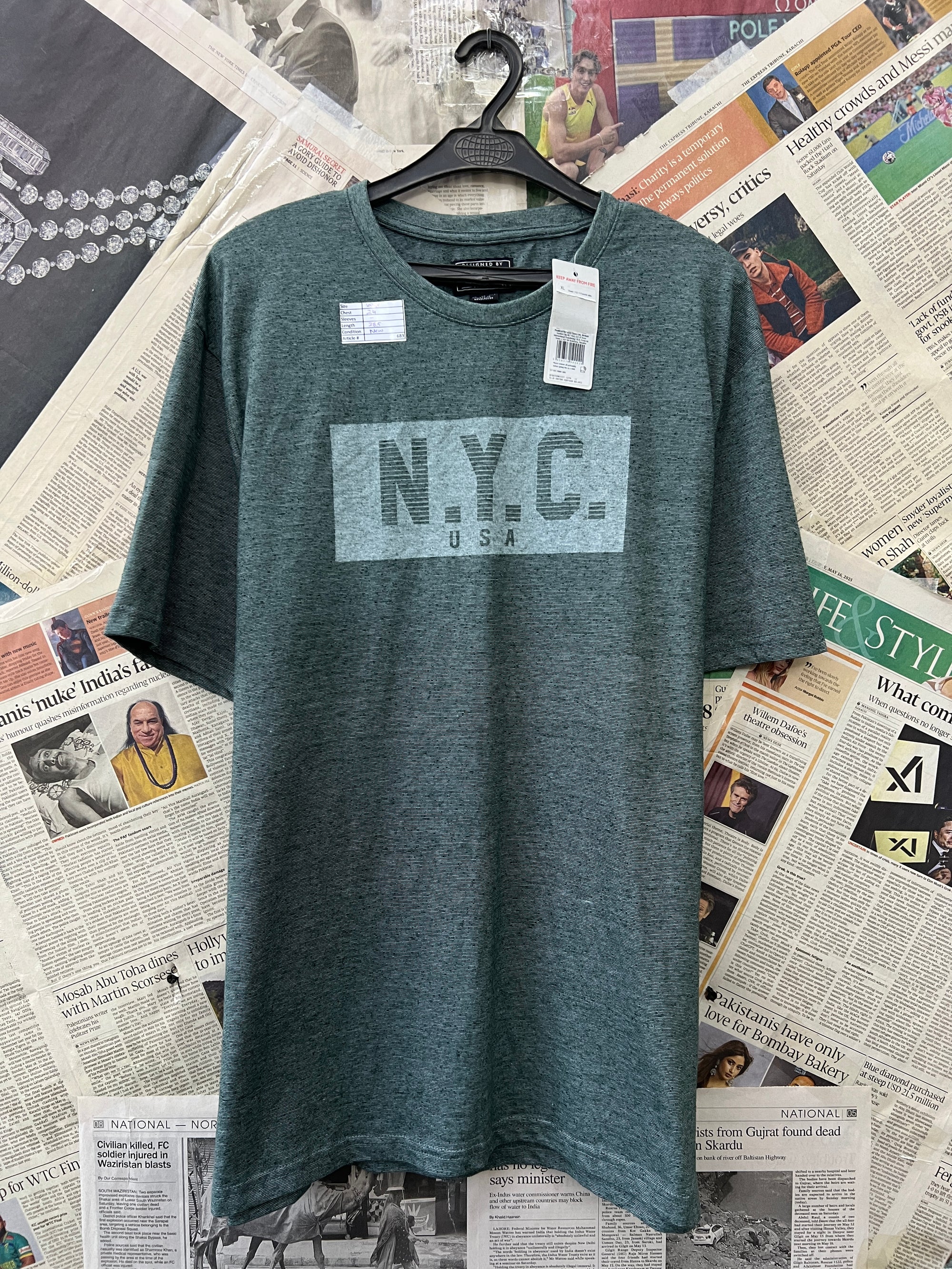 F&F® Large | Chest: 24" | Sea Green | T-Shirt | 683 - Genuine Maal