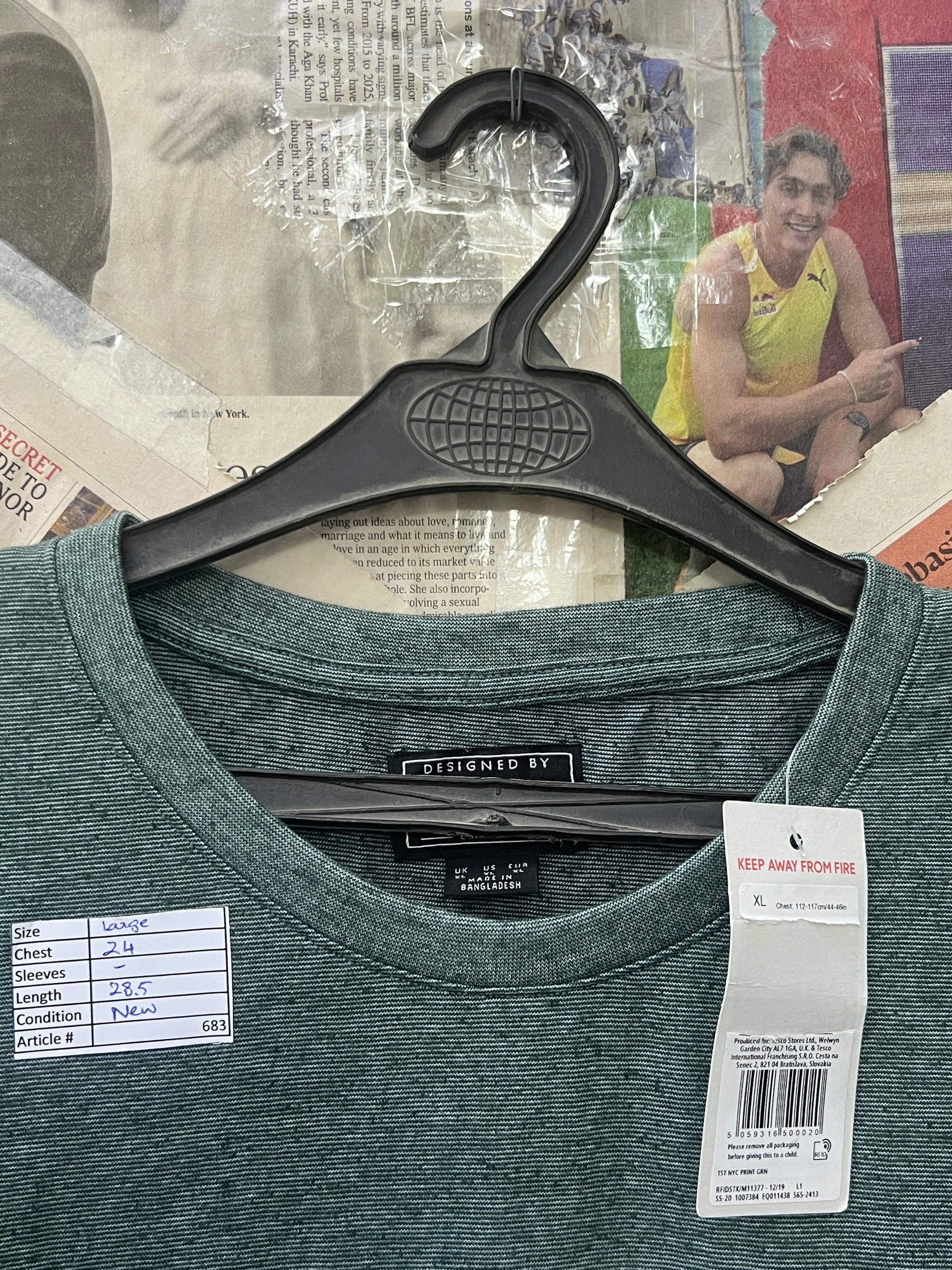 F&F® Large | Chest: 24" | Sea Green | T-Shirt | 683 - Genuine Maal