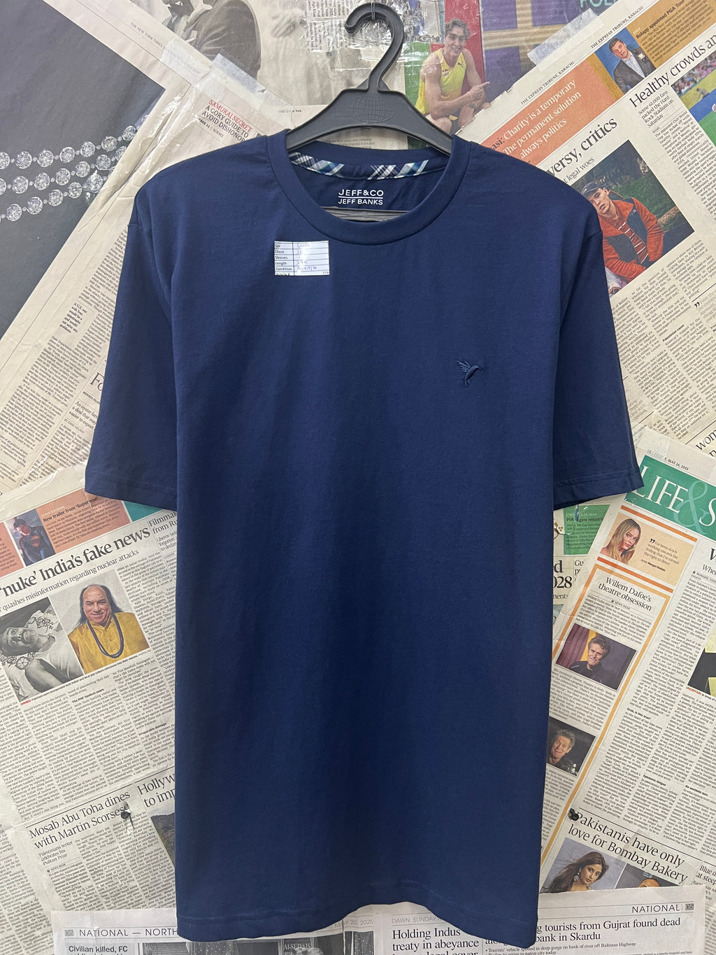 Jeff & Co® Small | Chest: 20" | Blue | T-Shirt | 774 - Genuine Maal