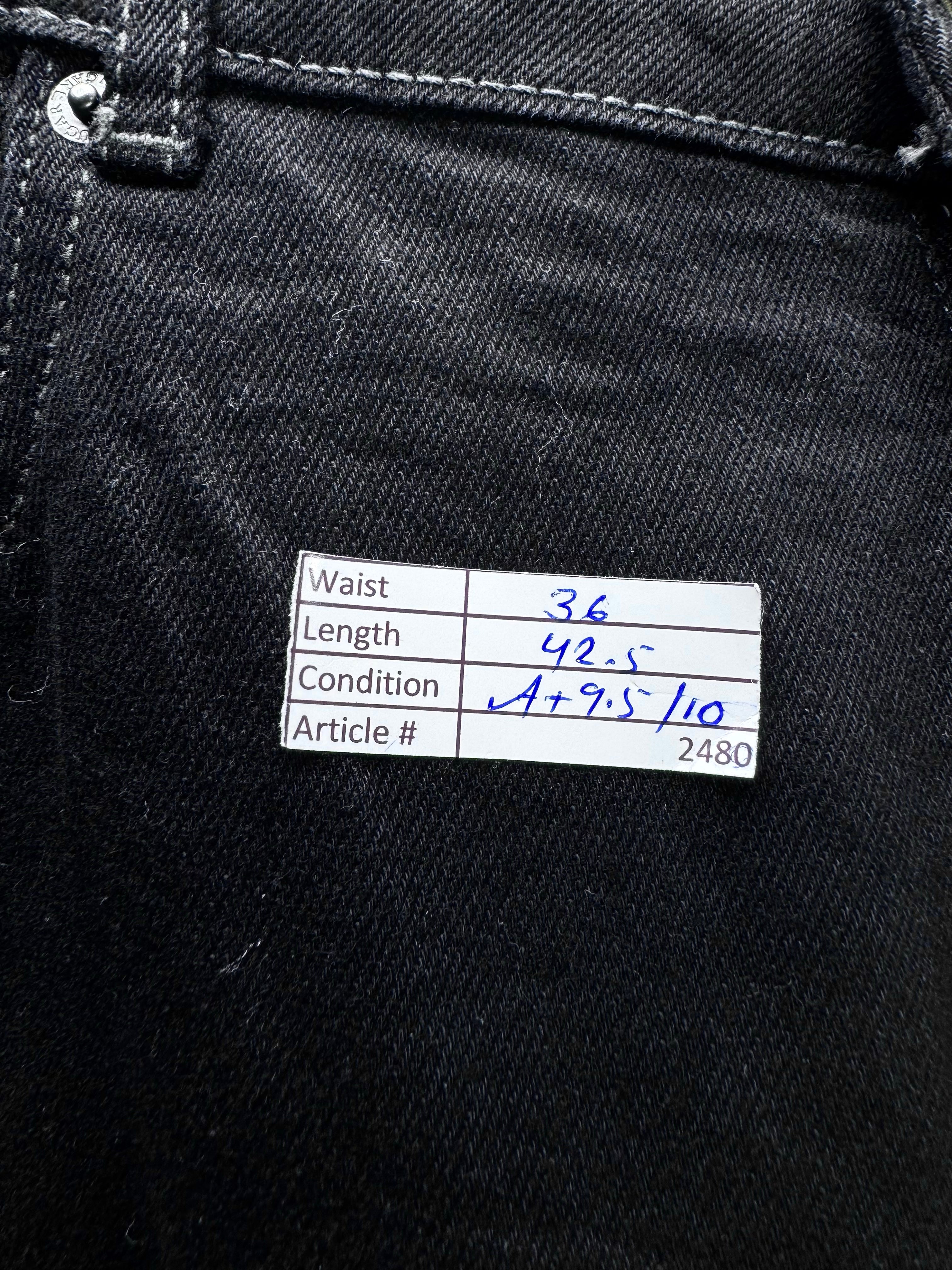 Cougar® Waist: 36" | Black | Slim Fit Denim Pants | Poly - Cotton | 2480 - Genuine Maal