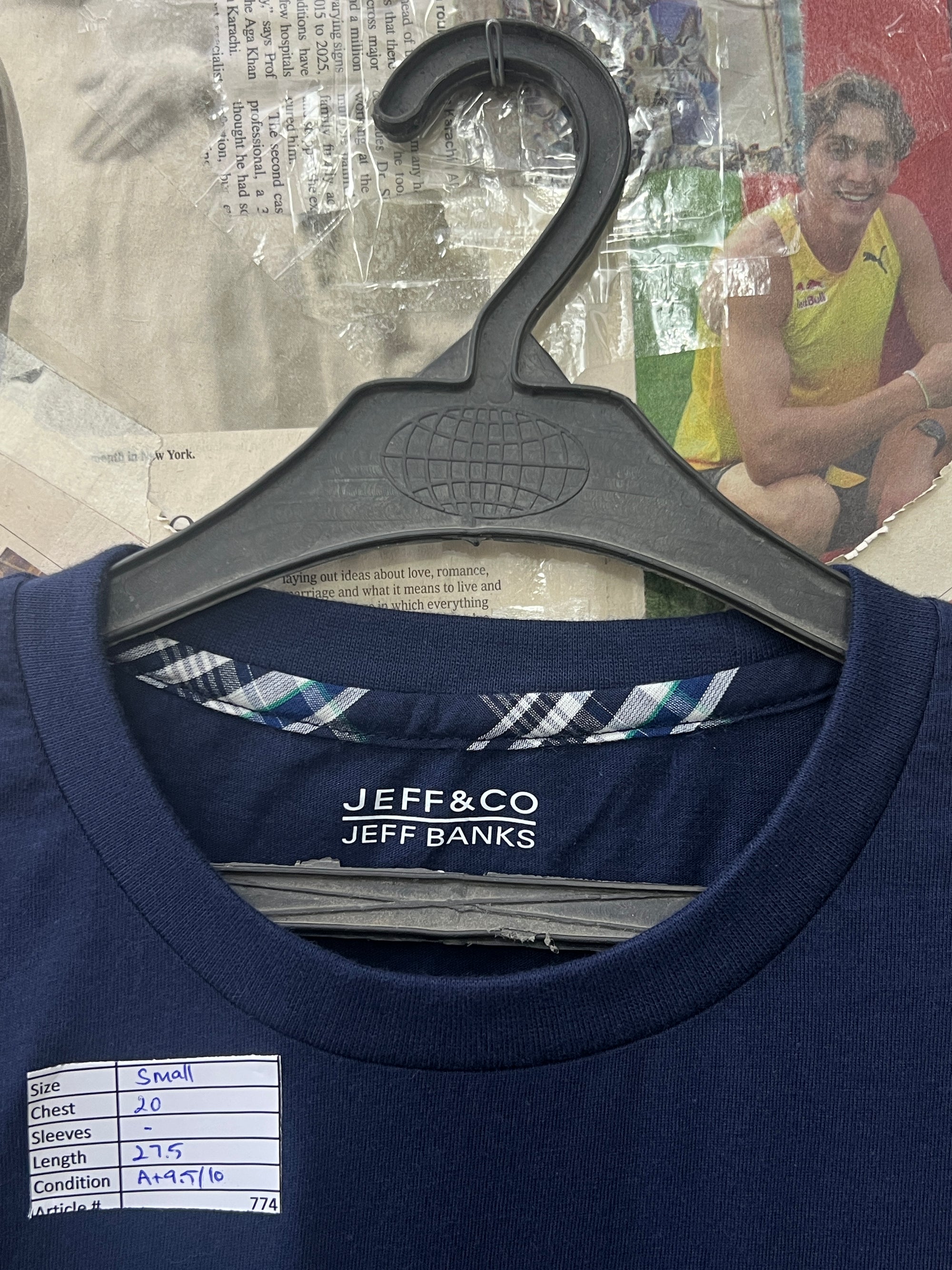 Jeff & Co® Small | Chest: 20" | Blue | T-Shirt | 774 - Genuine Maal