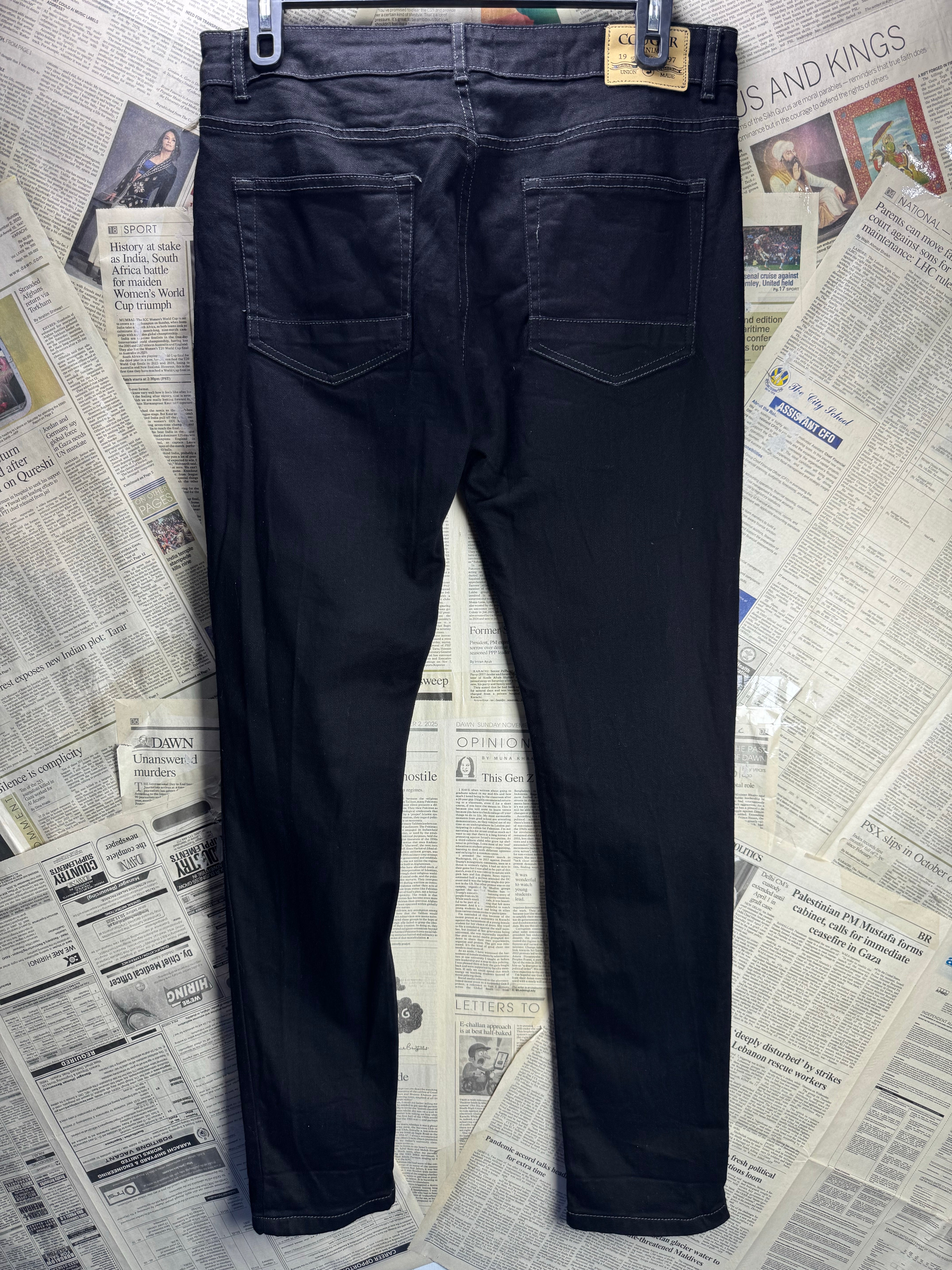 Cougar® Waist: 36" | Black | Slim Fit Denim Pants | Poly - Cotton | 2480 - Genuine Maal
