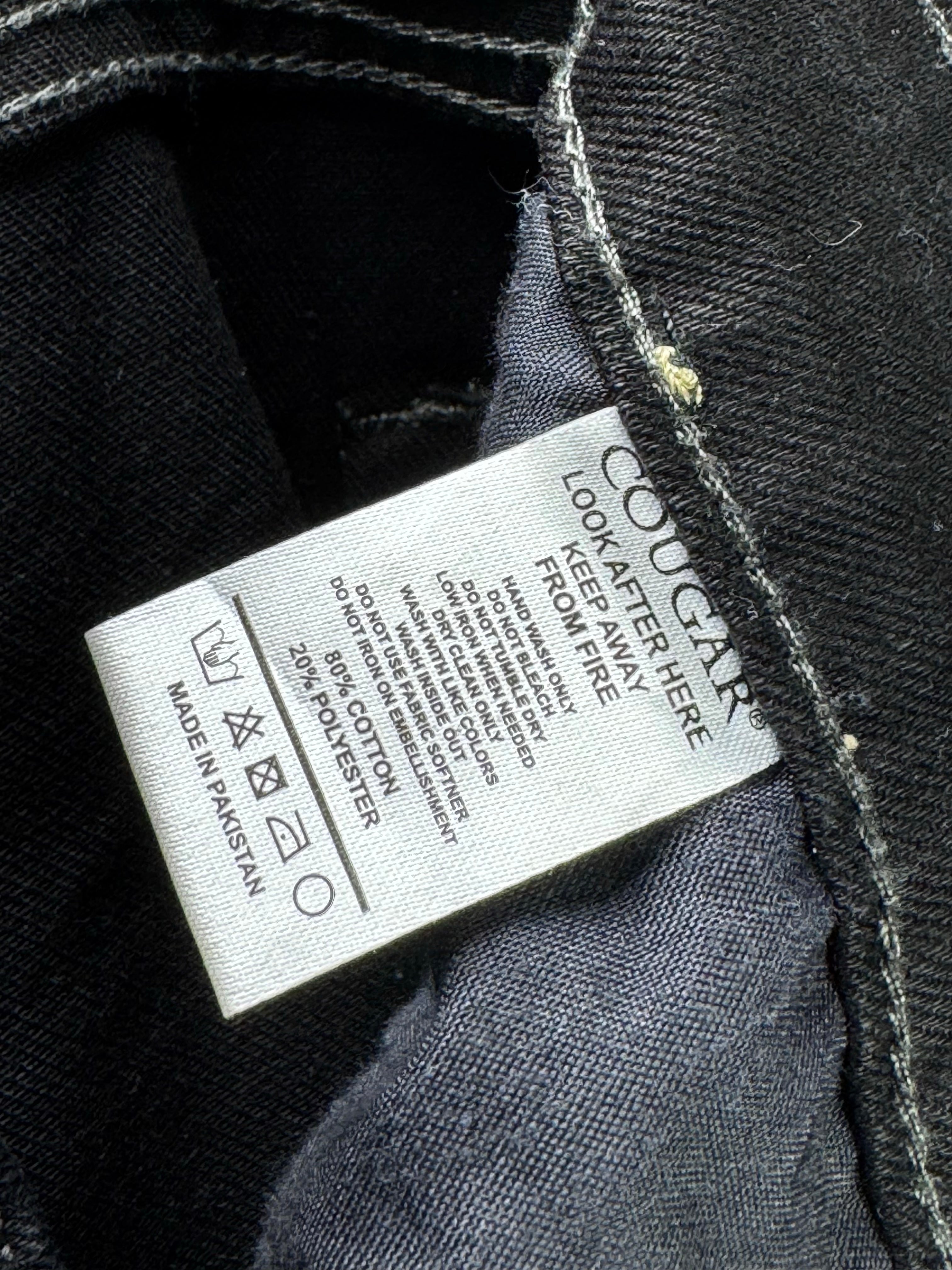 Cougar® Waist: 36" | Black | Slim Fit Denim Pants | Poly - Cotton | 2480 - Genuine Maal