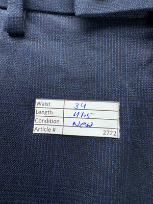 Primark® Waist: 34" | Navy | Slim Fit Dress Pants | 2722 - Genuine Maal