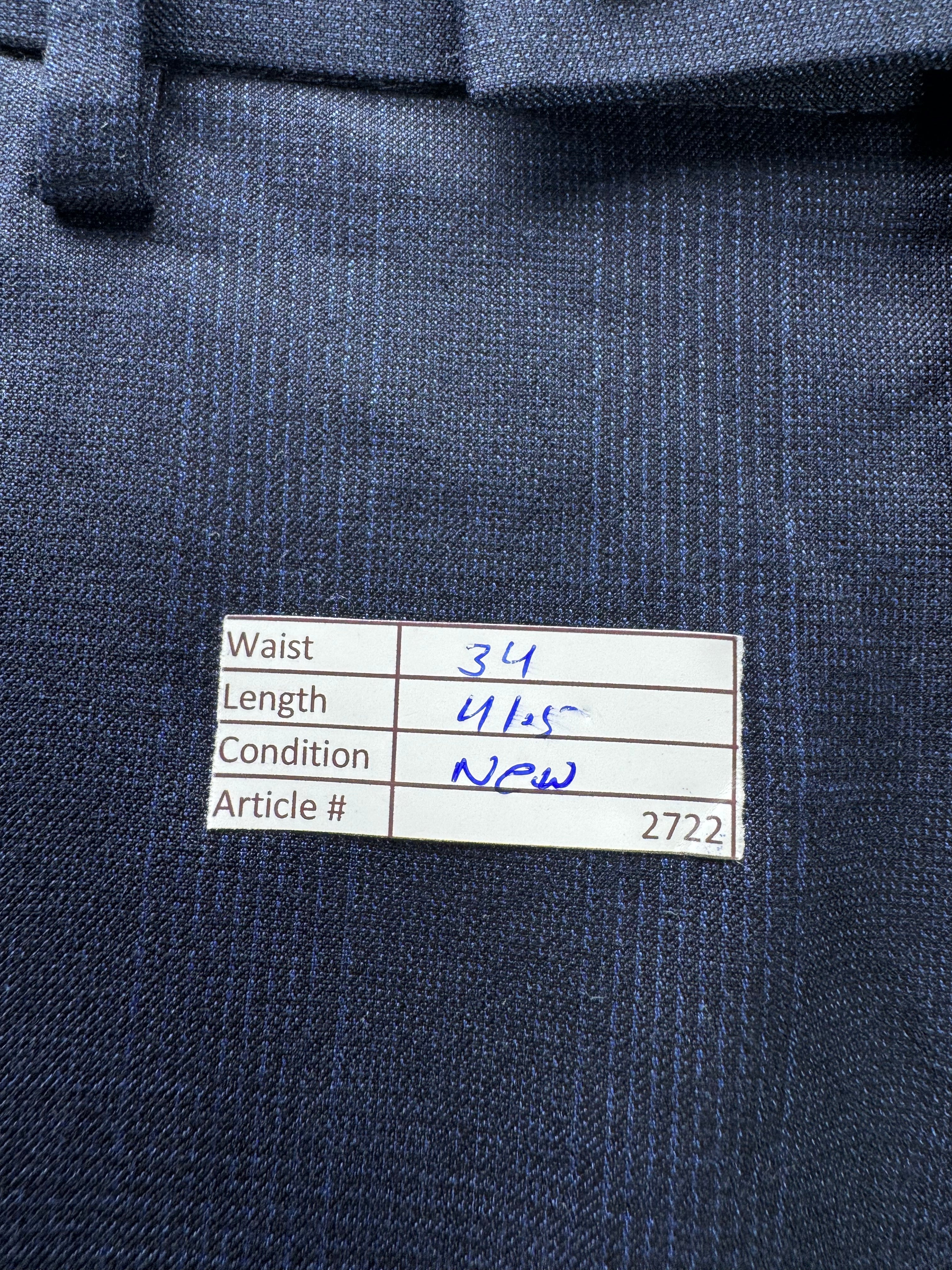 Primark® Waist: 34" | Navy | Slim Fit Dress Pants | 2722 - Genuine Maal