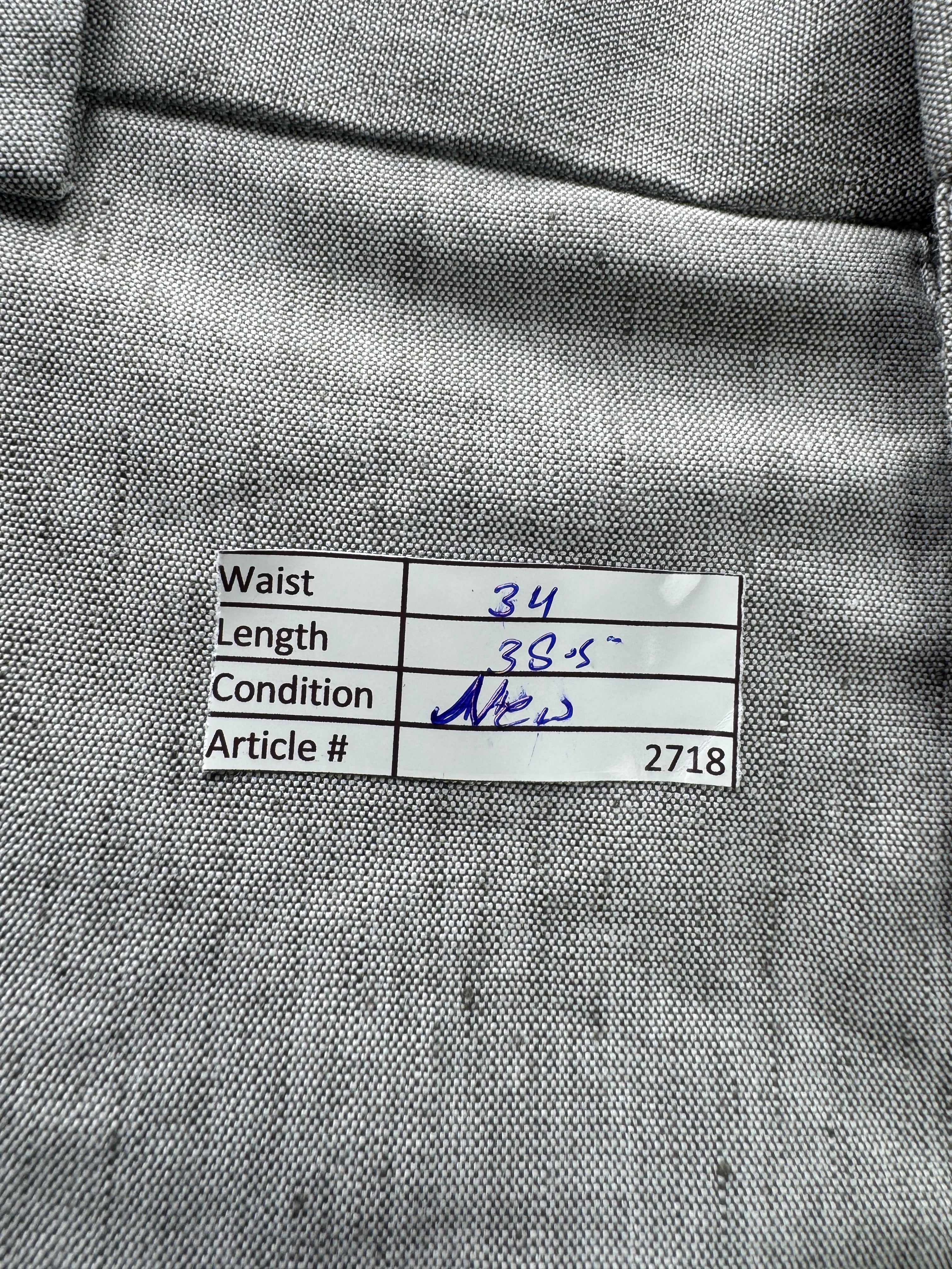 H&M® Waist: 34" | Grey | Skinny Fit Dress Pants | Poly - Cotton | 2718 - Genuine Maal