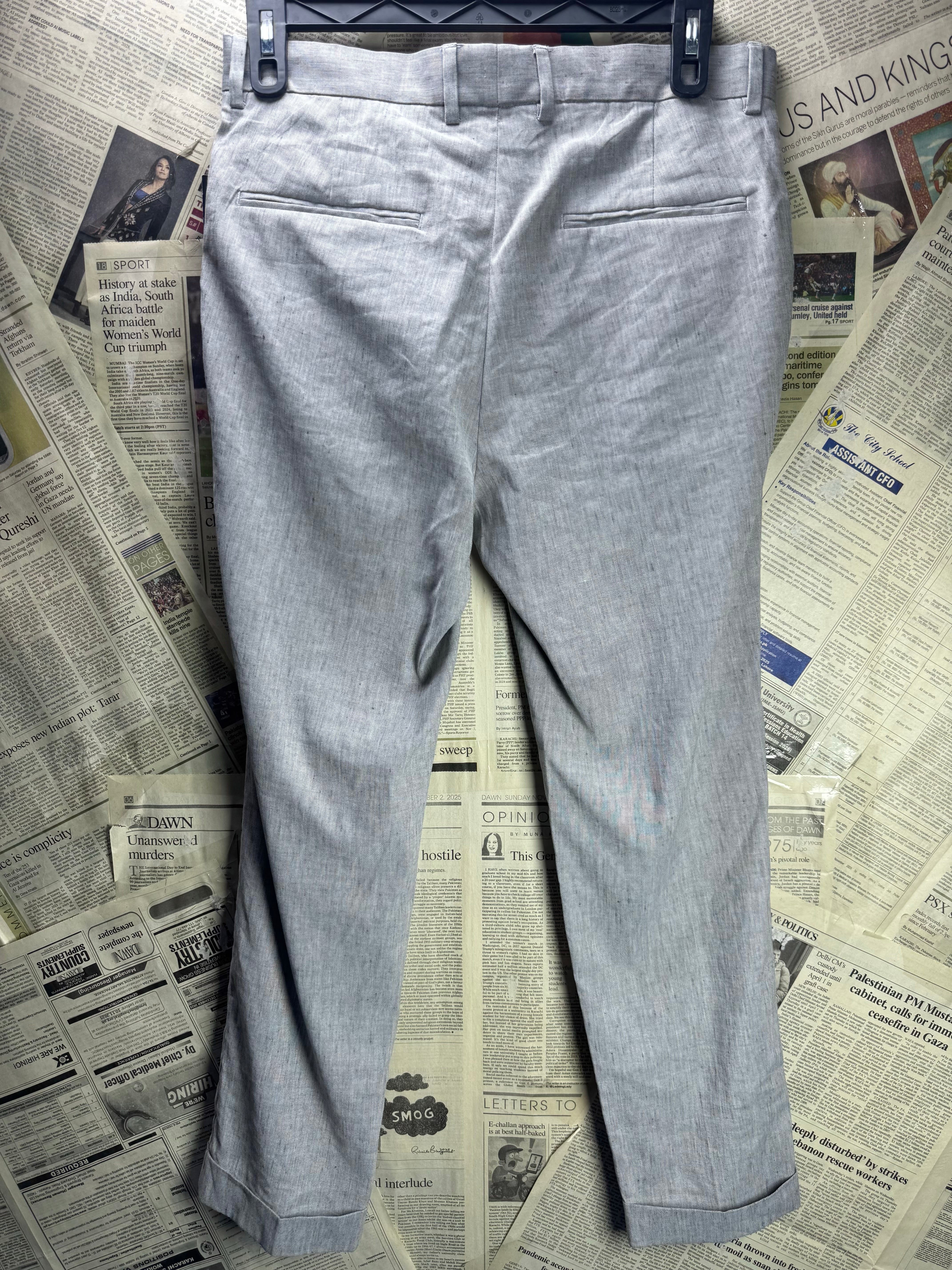 H&M® Waist: 34" | Grey | Skinny Fit Dress Pants | Poly - Cotton | 2718 - Genuine Maal