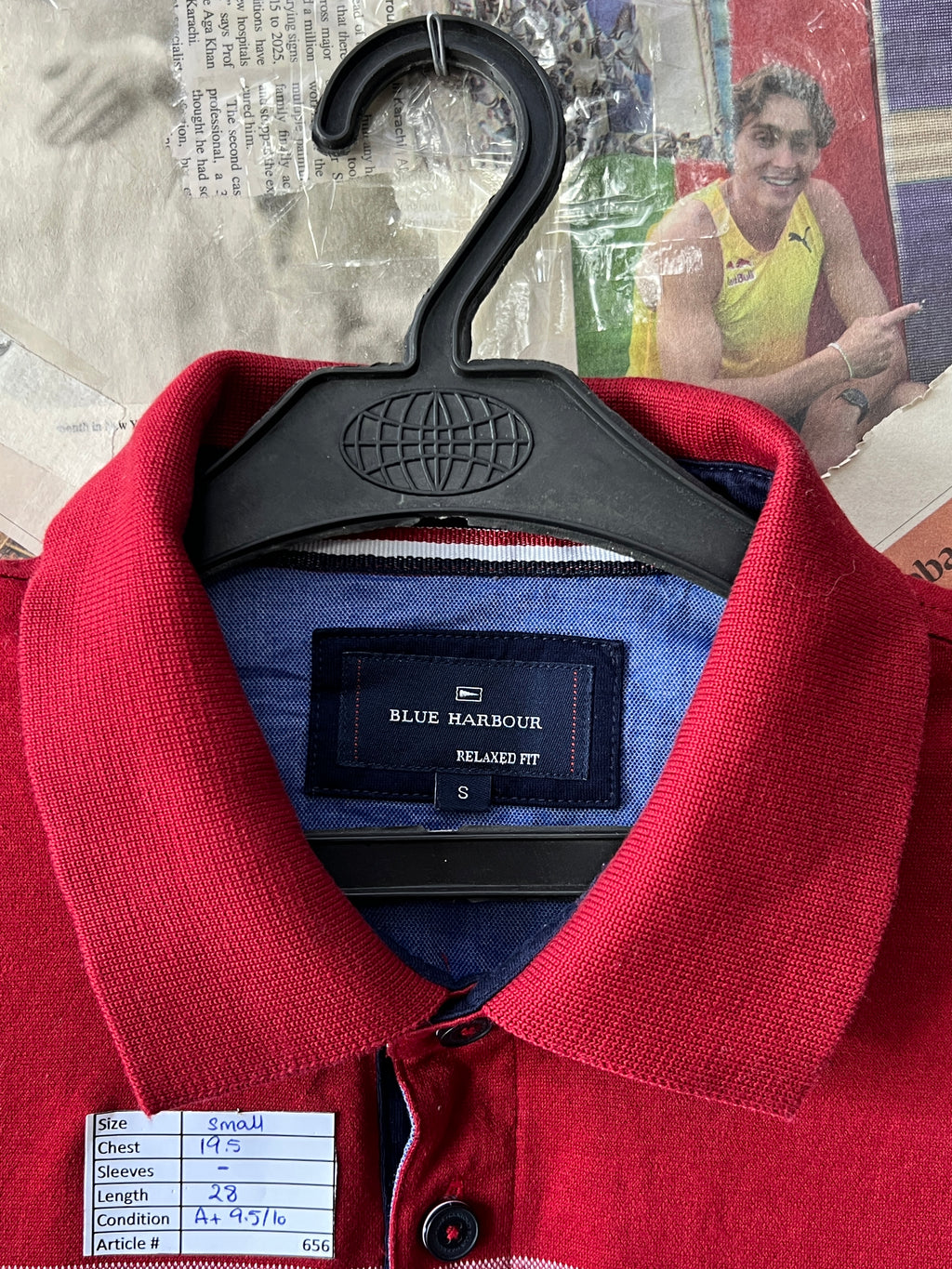 Blue Harbour® Small | Chest: 19.5" | Striped | Polo | 656 - Genuine Maal