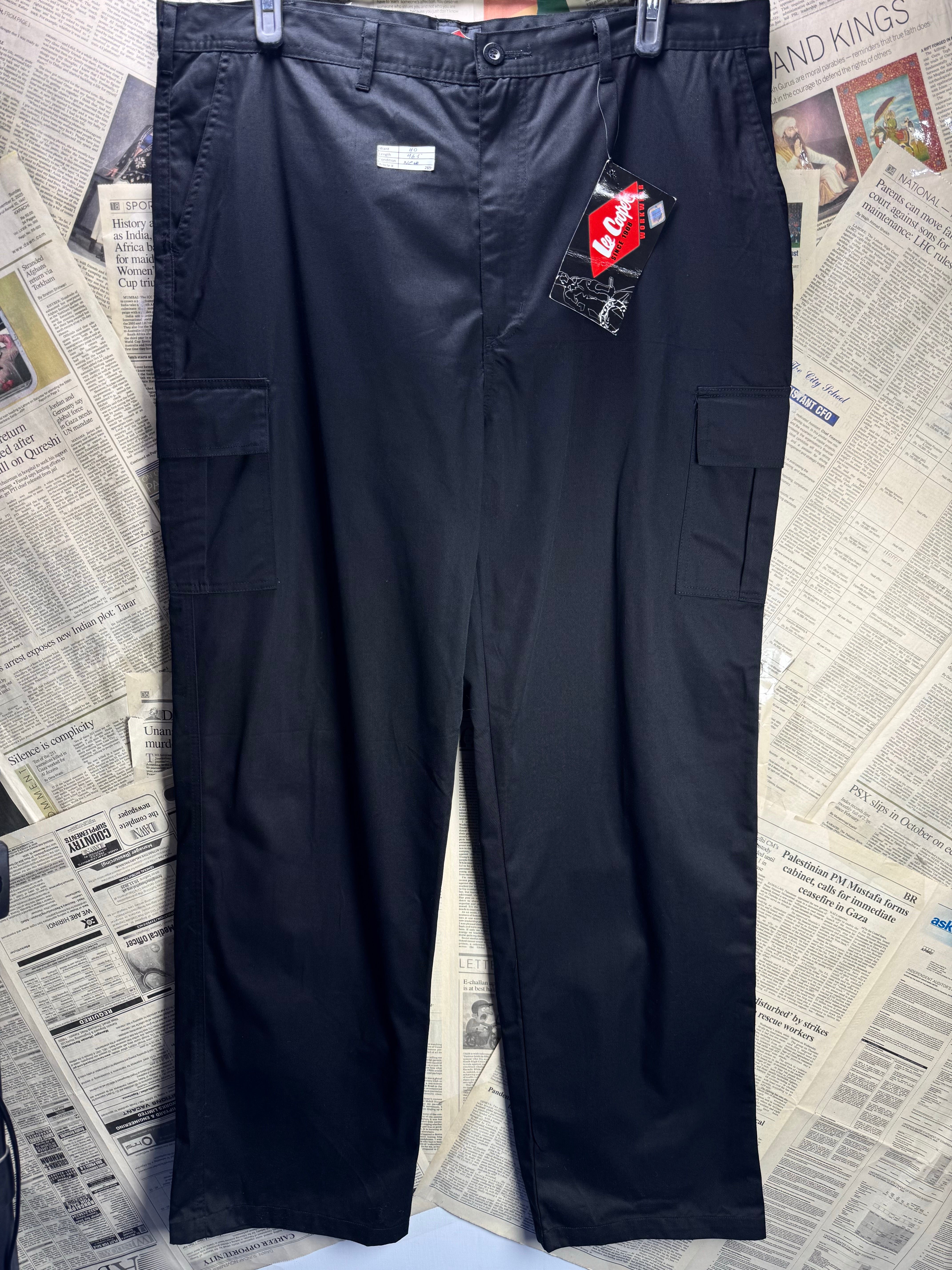 Lee Cooper® Waist: 40" | Black | Cargo Pants | Poly - Cotton | 2696 - Genuine Maal