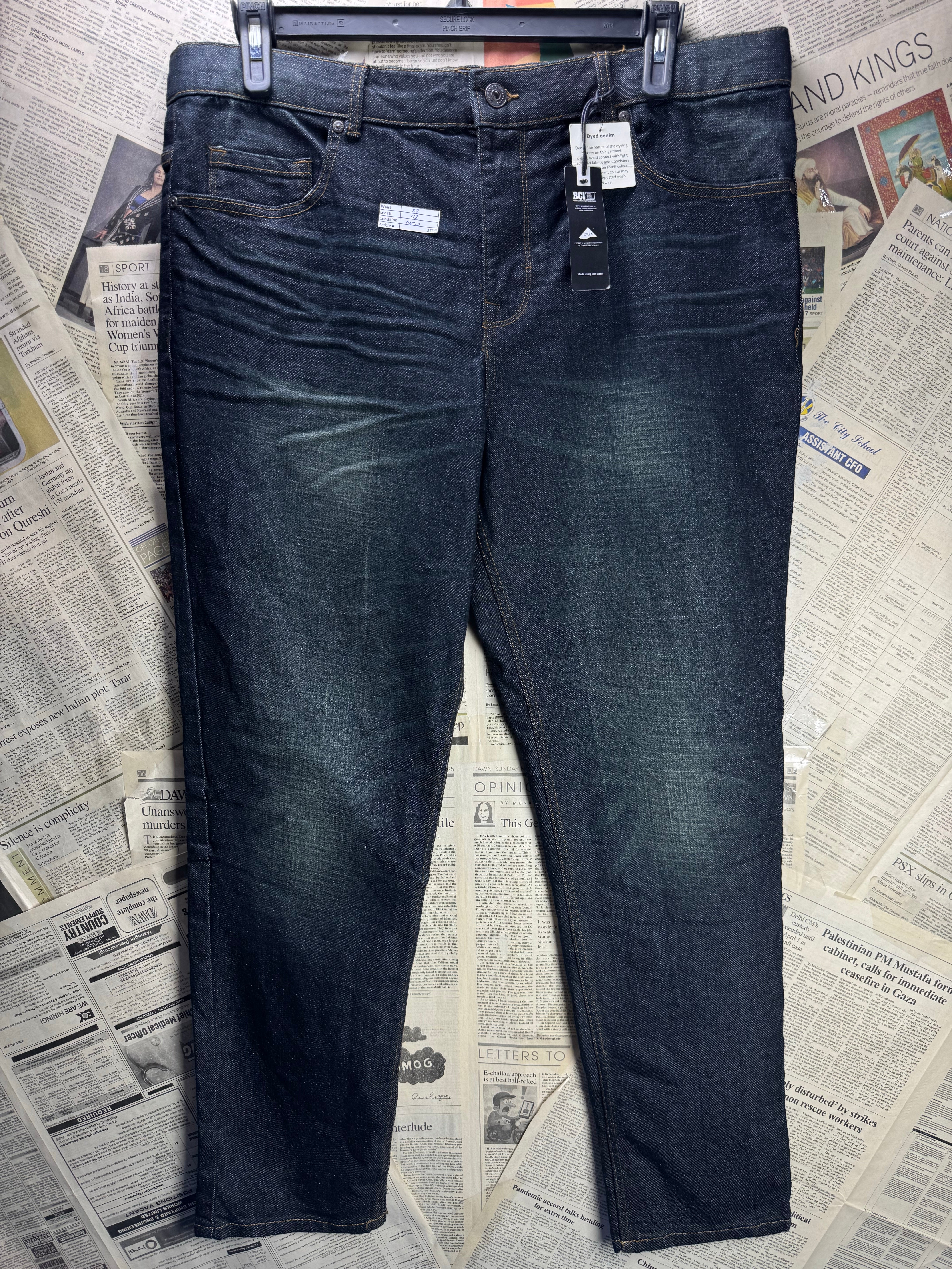 Tu® Waist: 38" | Black | Denim Pants | Poly - Cotton - Elastane | 2733 - Genuine Maal