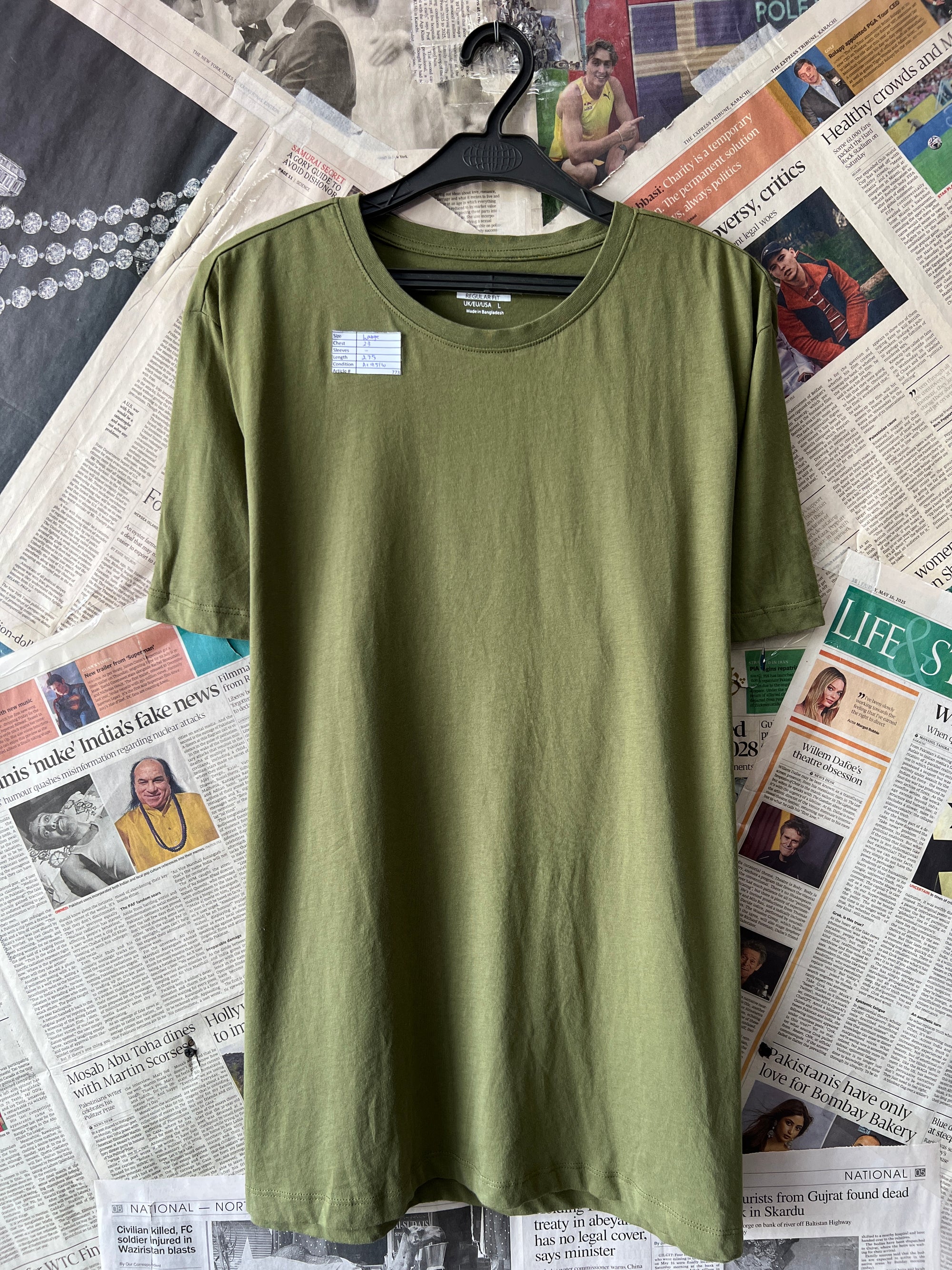 New Look® Large | Chest: 23" | Moss | T-Shirt | 773 - Genuine Maal