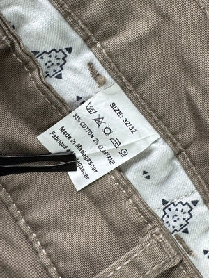 ® Waist: 32" | Tan | Chino Pants | Cotton - Elastane | 2723 - Genuine Maal