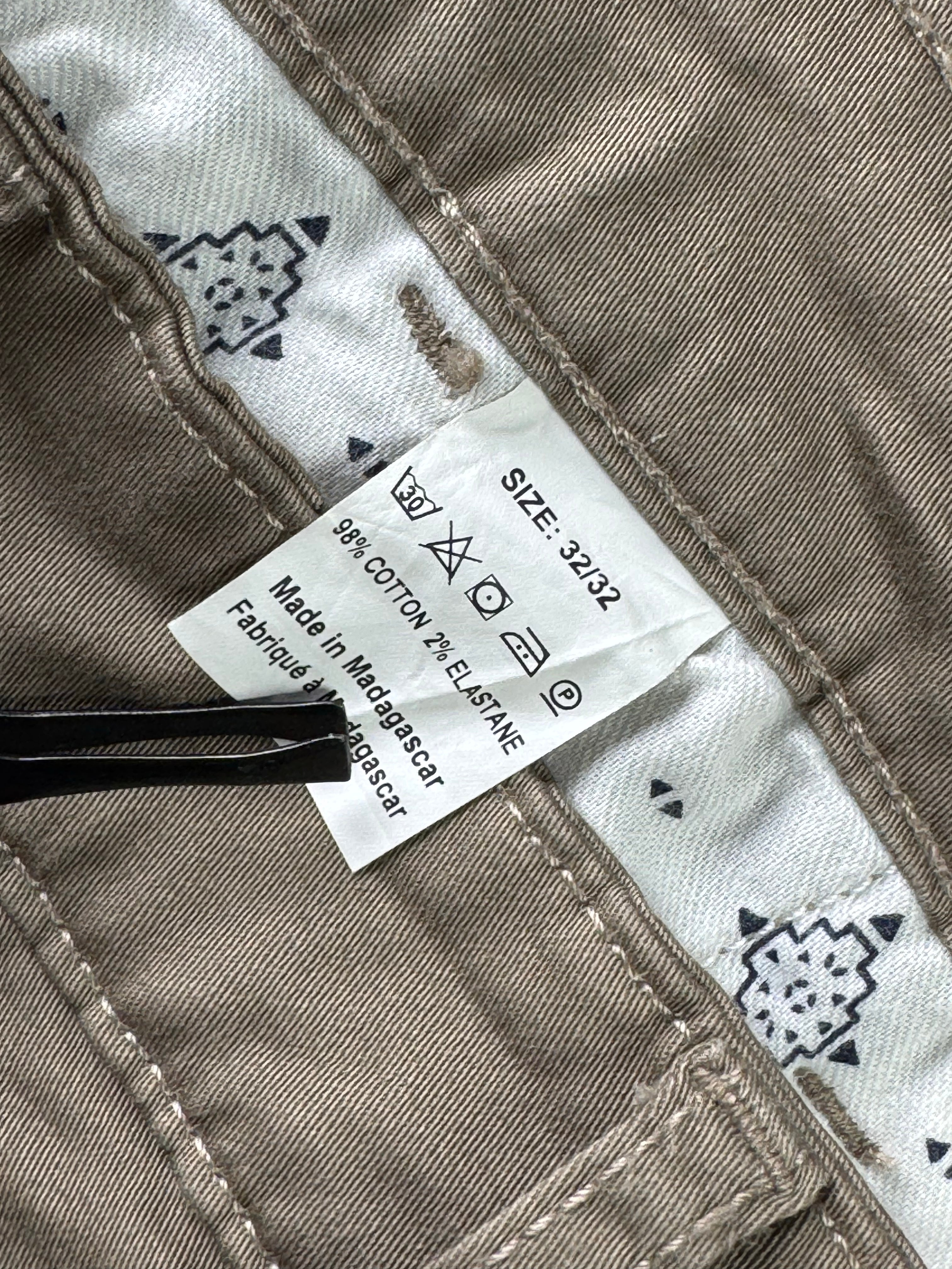 ® Waist: 32" | Tan | Chino Pants | Cotton - Elastane | 2723 - Genuine Maal