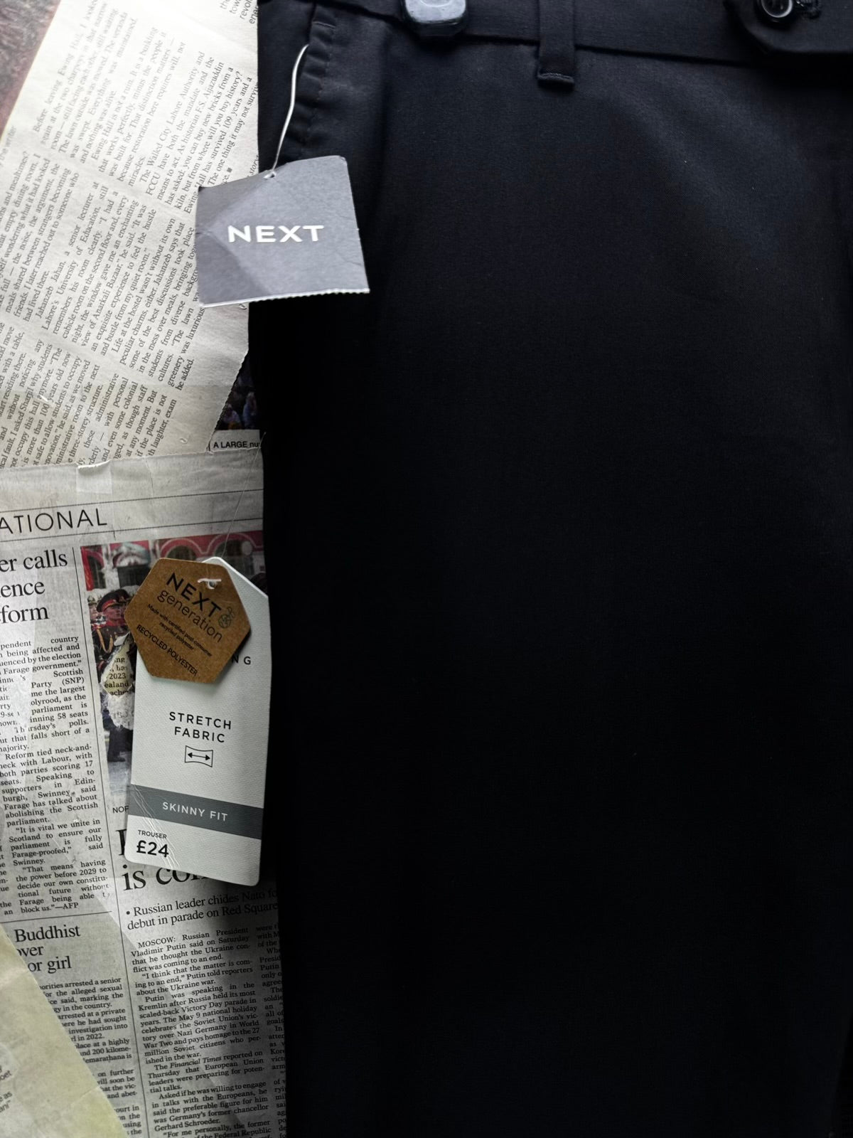 Next® Waist: 32" | Skinny Fit Dress Pants | Poly-Visc-Elastane | M28 - 8534