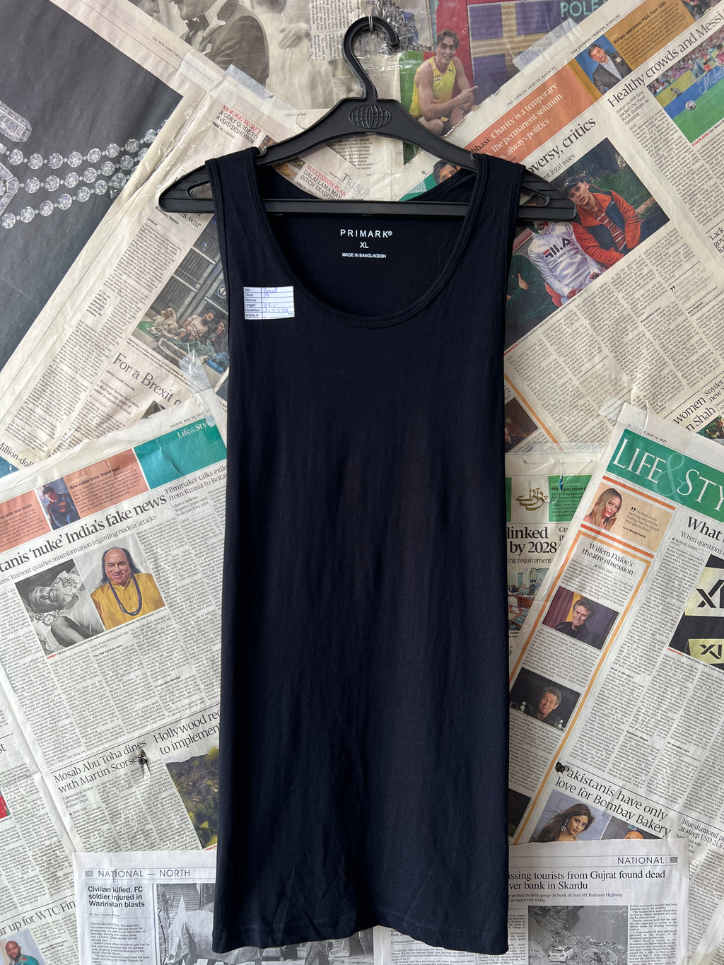 Primark® Small | Chest: 19" | Black | Tango | 778 - Genuine Maal