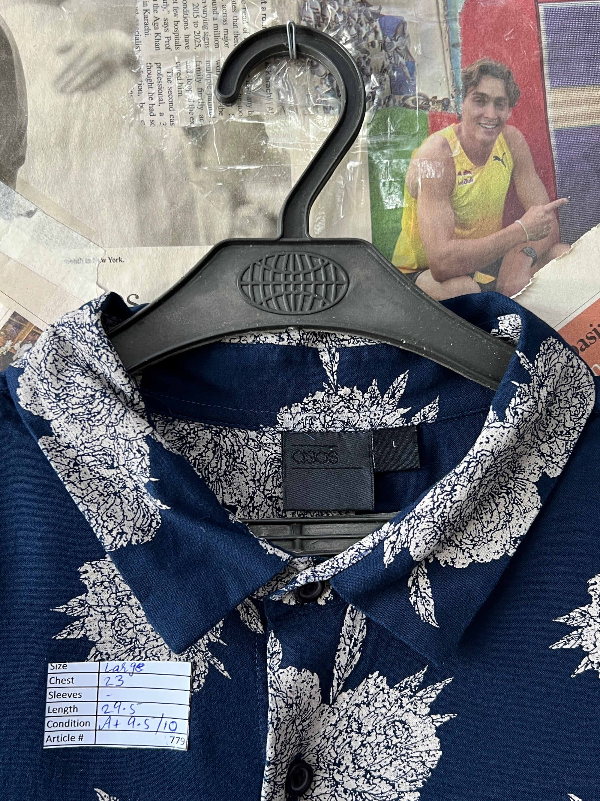 Asos® Large | Chest: 23" | Blue | Huawei | 779 - Genuine Maal