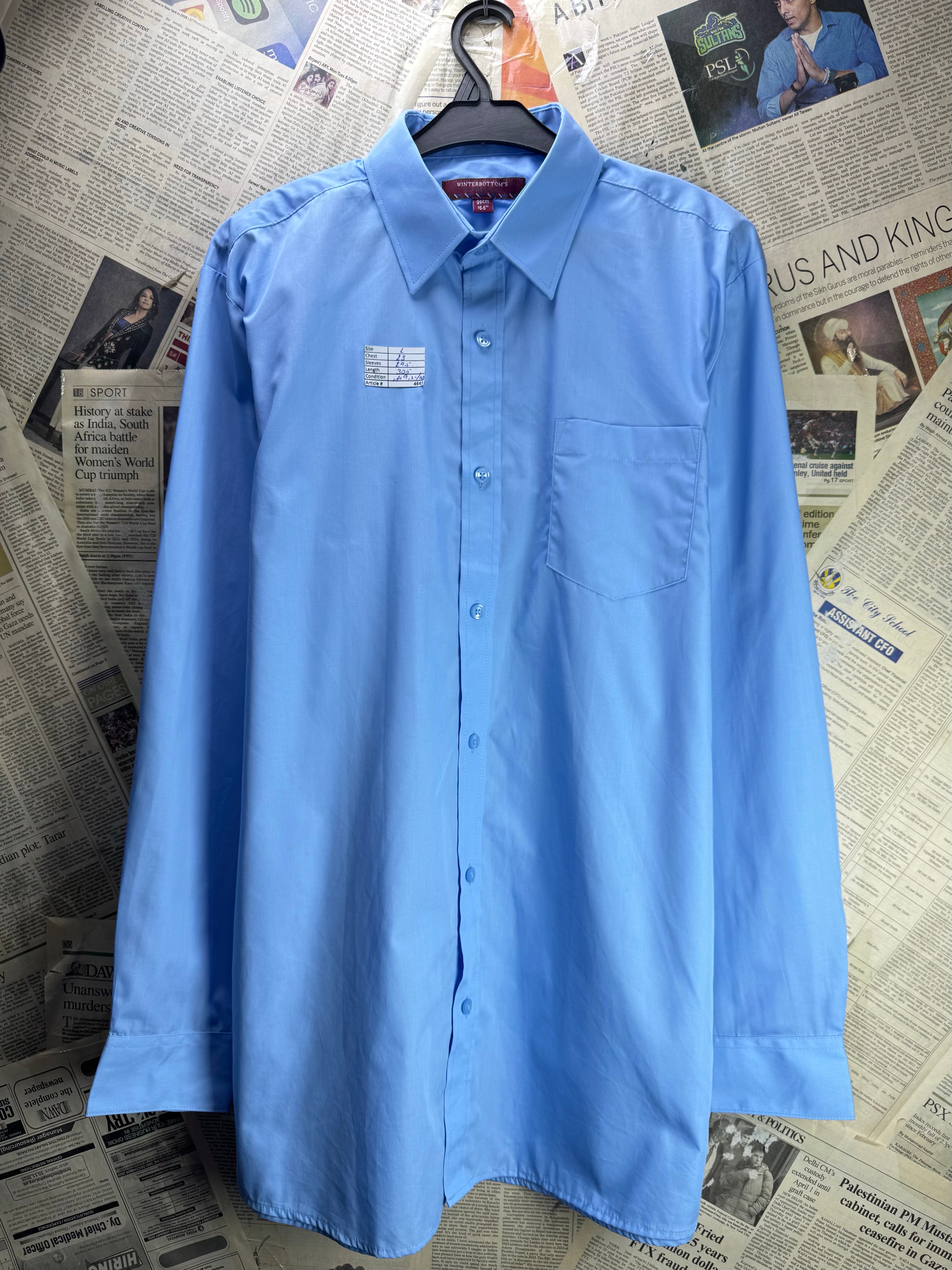 Winter Bottom's® Large | Chest: 23" | Blue | Collar: 15.5" Shirt | Poly - Cotton | 4645 - Genuine Maal