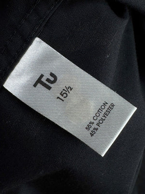 Tu® Medium | Chest: 22" | Black | Collar: 15.5" Shirts | Poly - Cotton | 4653 - Genuine Maal