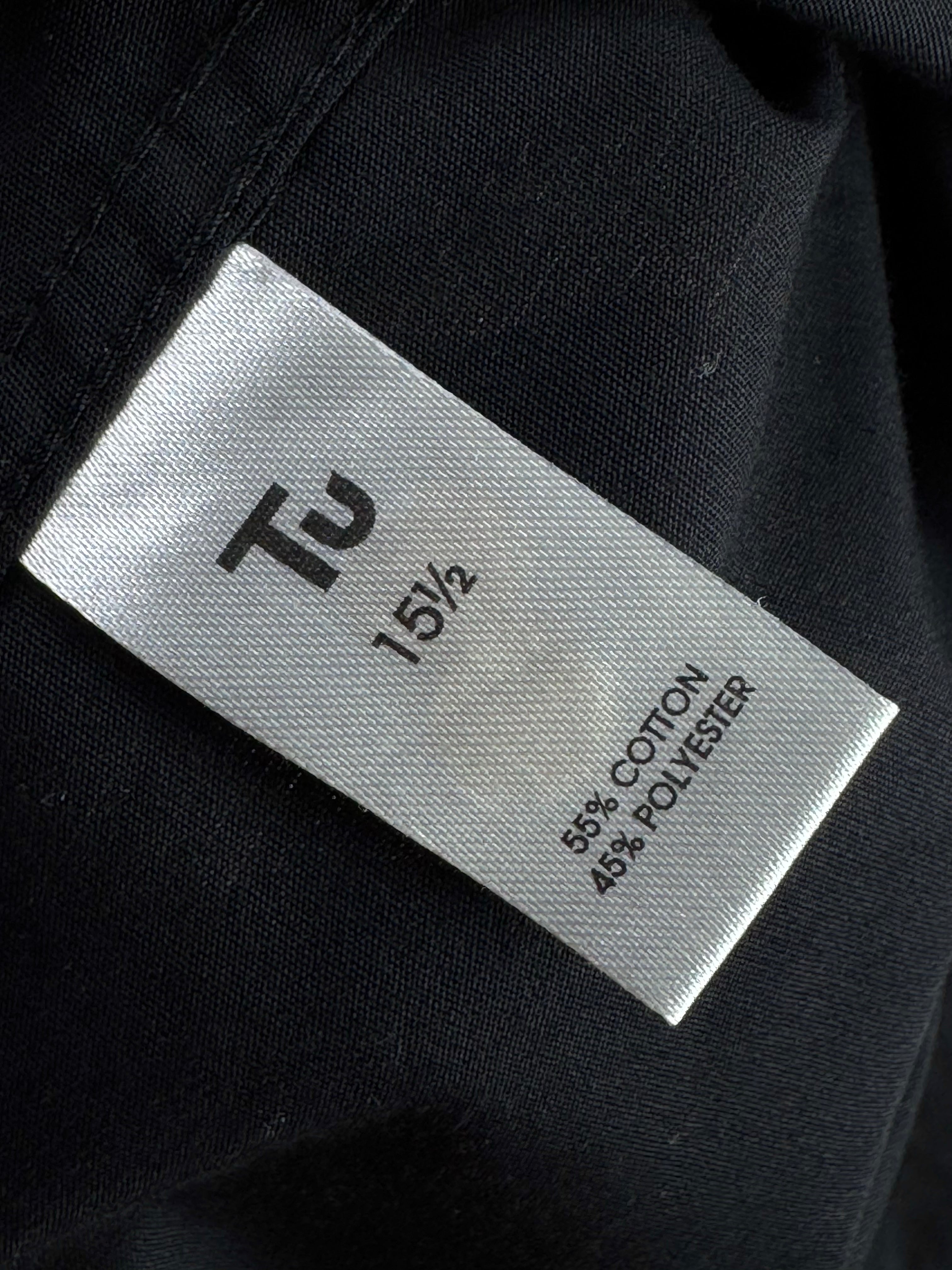 Tu® Medium | Chest: 22" | Black | Collar: 15.5" Shirts | Poly - Cotton | 4653 - Genuine Maal