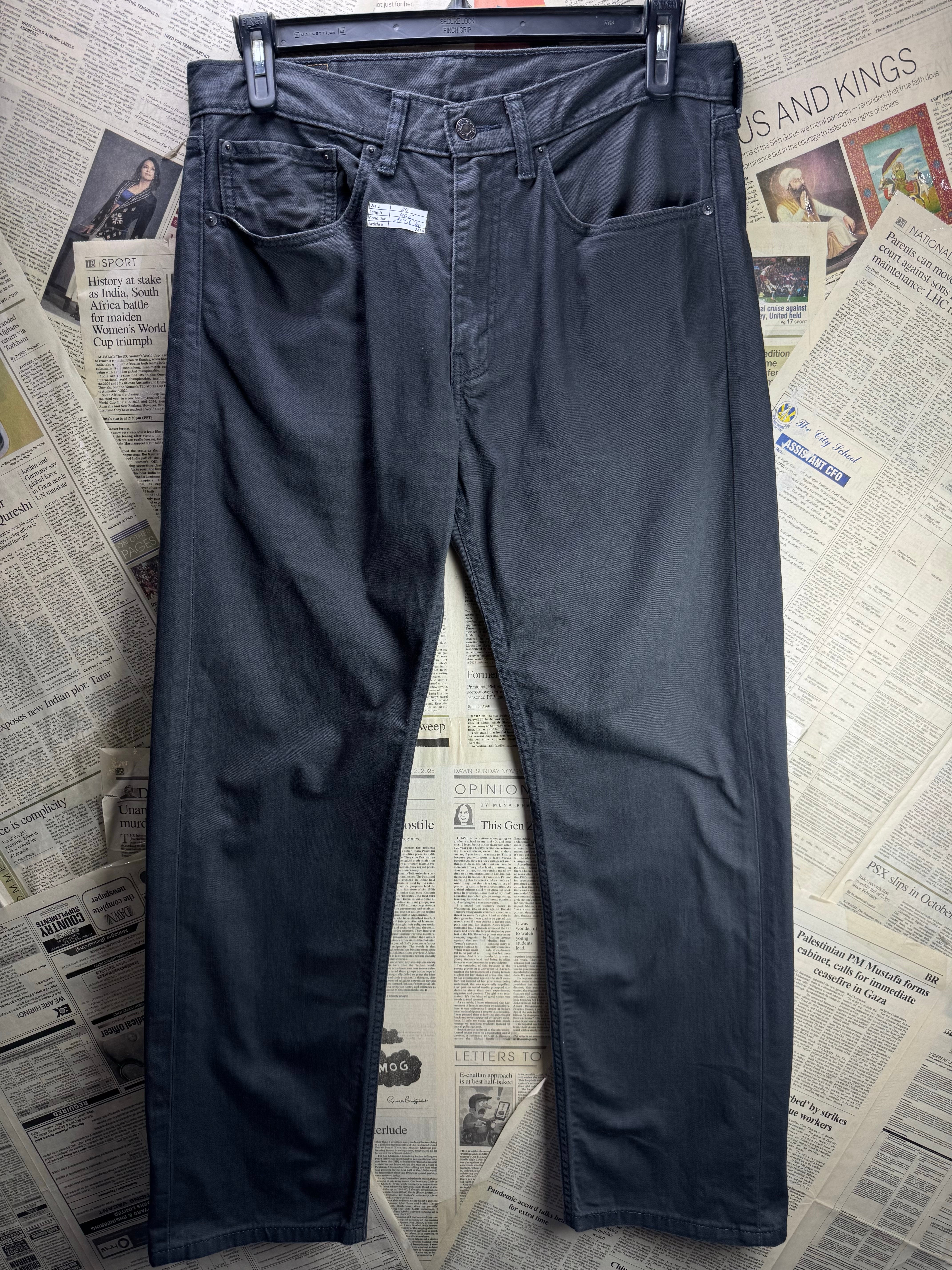 Le*i's® Waist: 34" | Black | Denim Pants | Cotton | 2450 - Genuine Maal