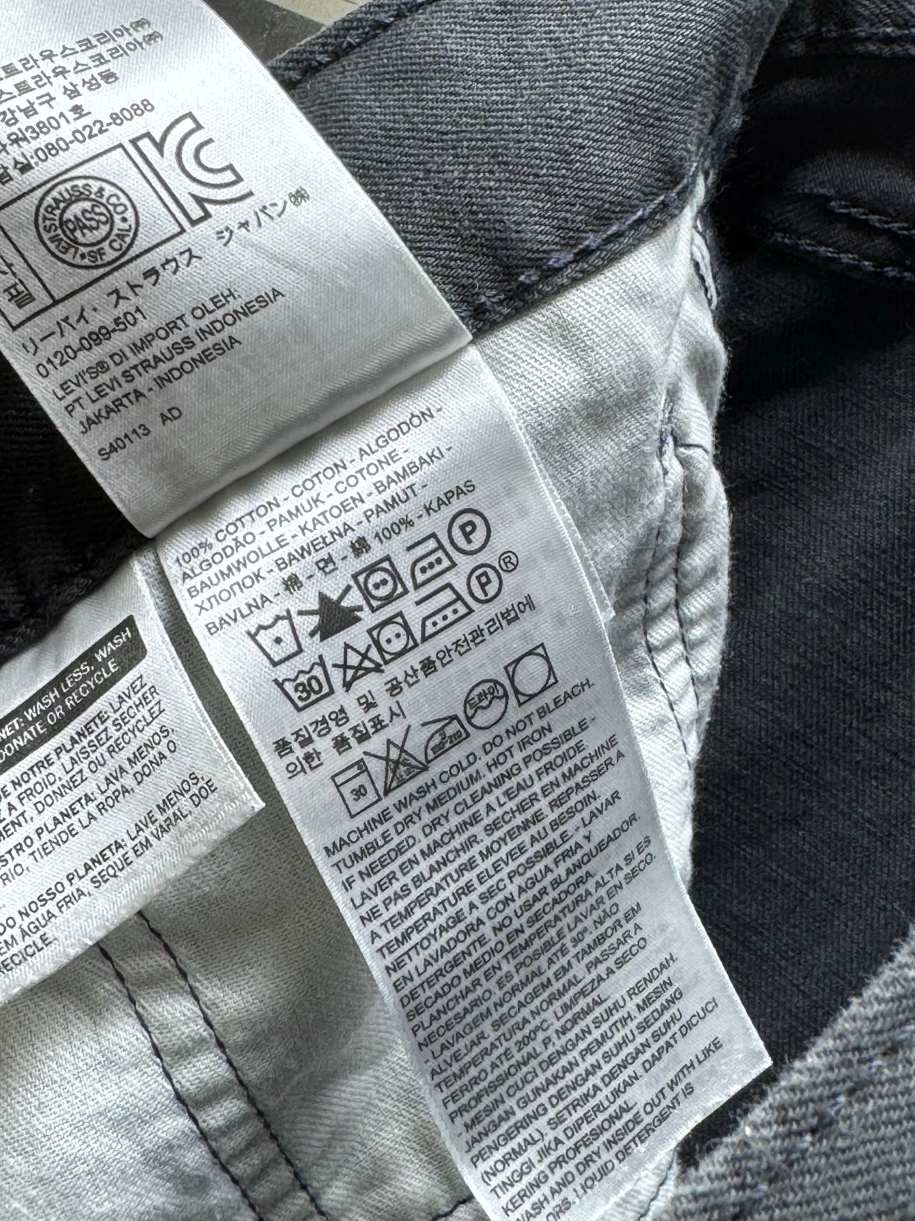 Le*i's® Waist: 34" | Black | Denim Pants | Cotton | 2450 - Genuine Maal