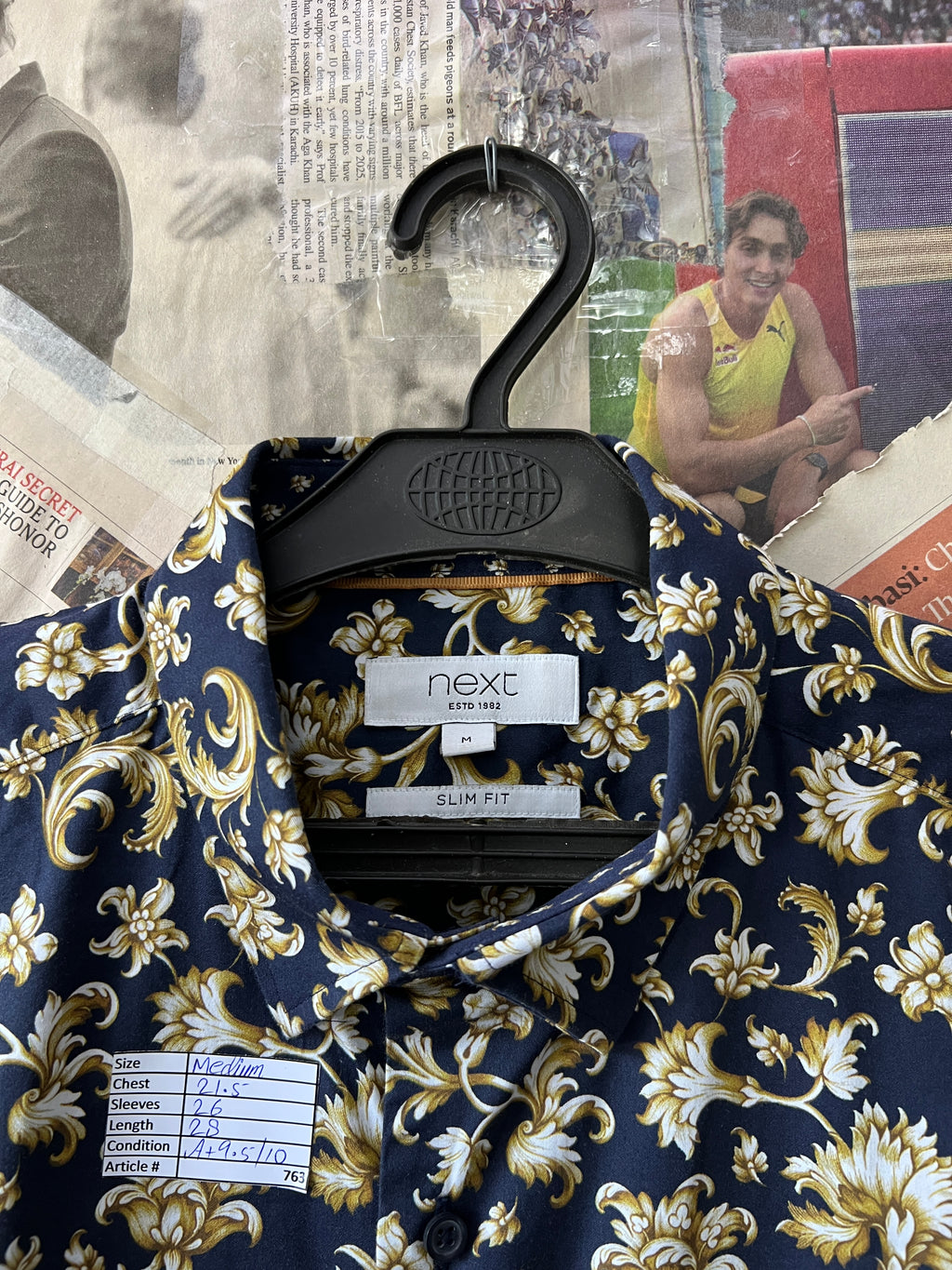 Next® Medium | Chest: 21.5 | Floral | Shirt | 763 - Genuine Maal