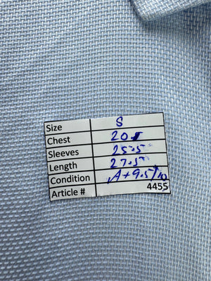 Primark® Small | Chest: 20" | Blue | Collar: 15.5" Shirt | Cotton | 4455 - Genuine Maal