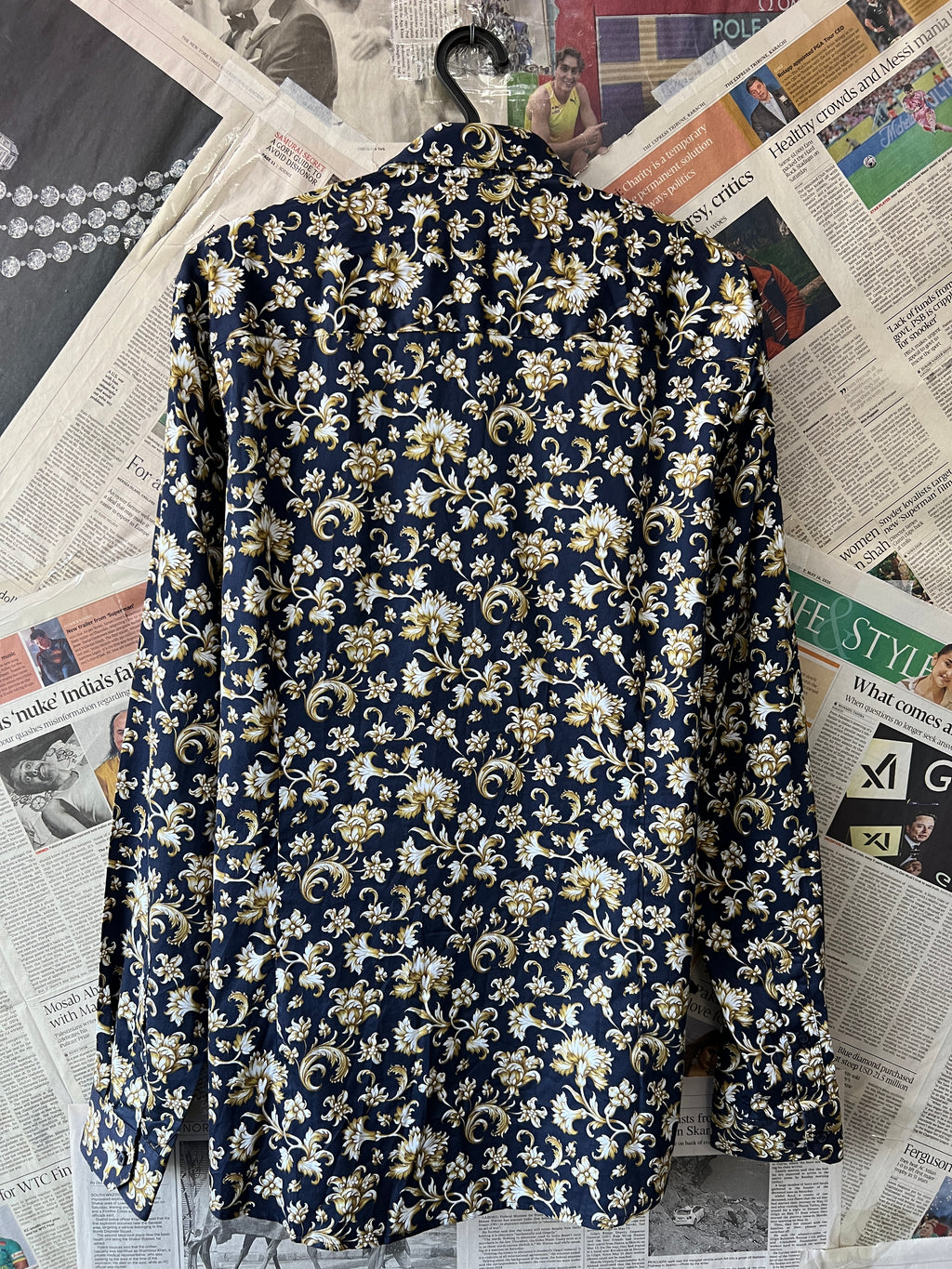 Next® Medium | Chest: 21.5 | Floral | Shirt | 763 - Genuine Maal