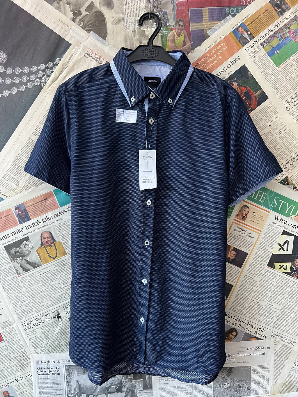 Bruton® Small | Chest: 20.5" | Blue | Shirt | 754 - Genuine Maal