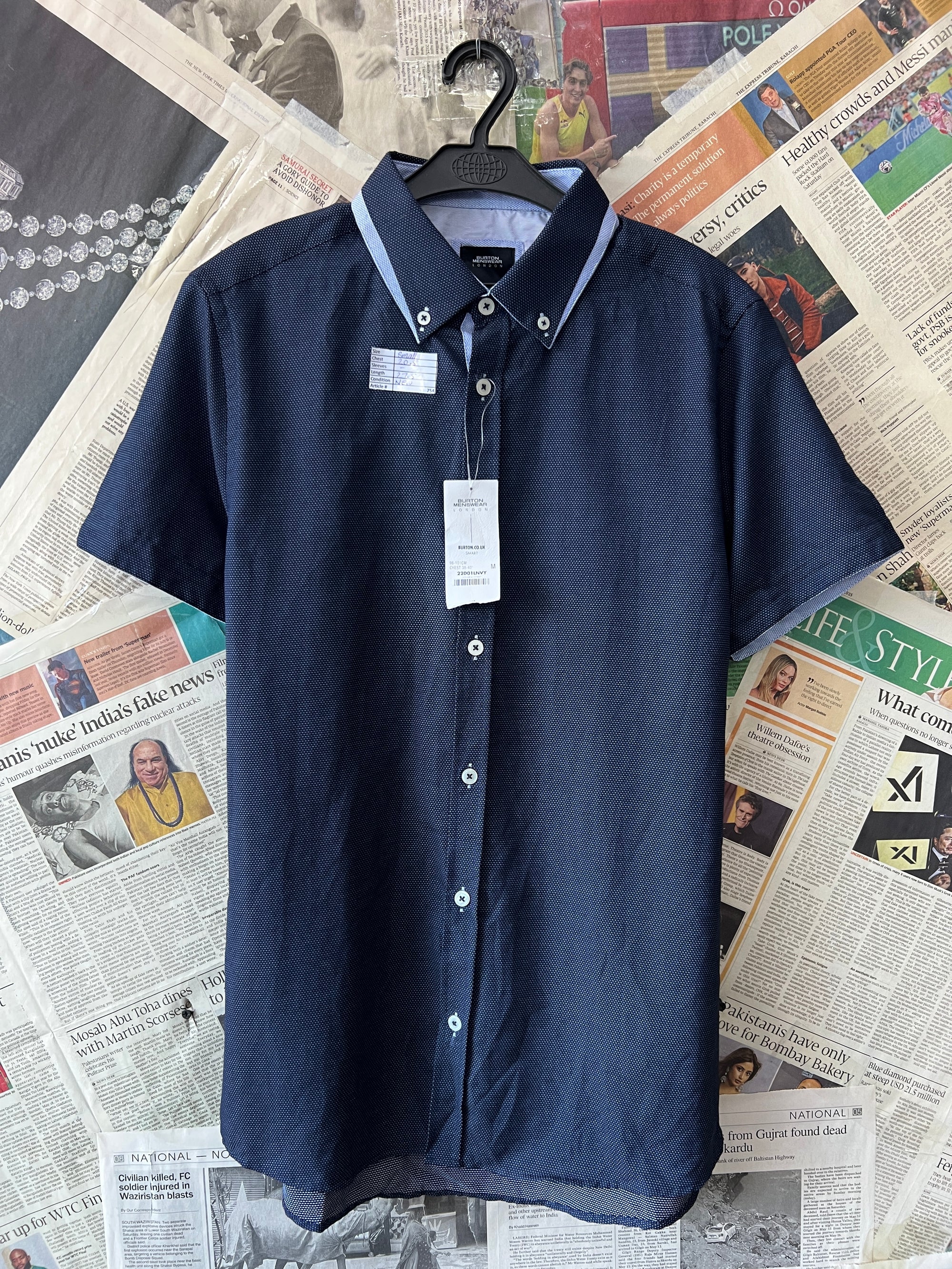 Bruton® Small | Chest: 20.5" | Blue | Shirt | 754 - Genuine Maal