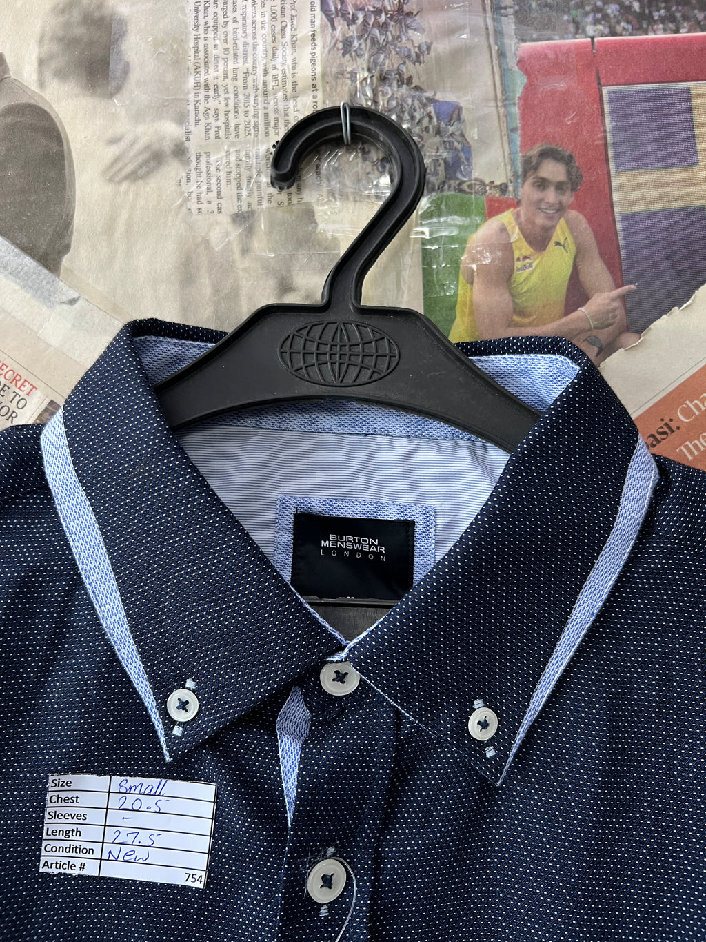 Bruton® Small | Chest: 20.5" | Blue | Shirt | 754 - Genuine Maal