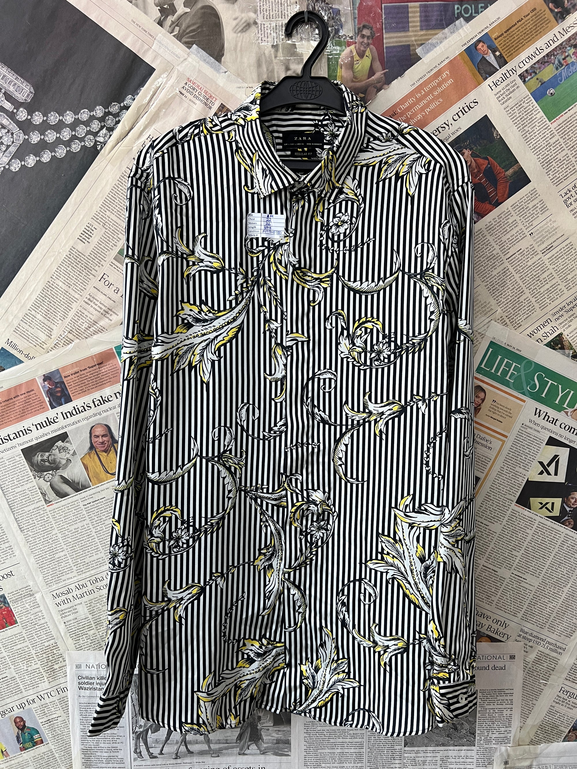 Zara® Medium | Chest: 22 | Floral | Shirt | 303 - Genuine Maal