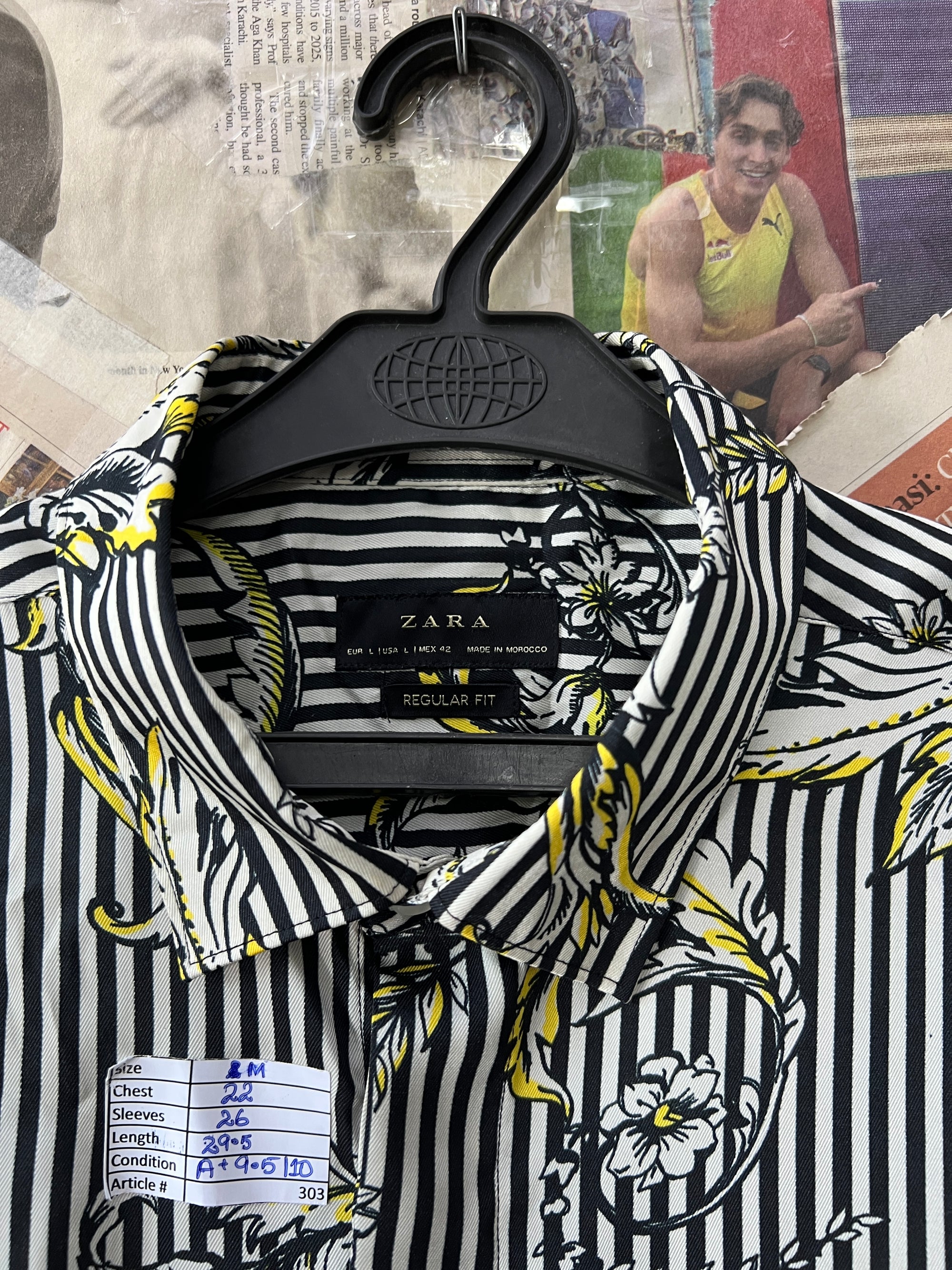 Zara® Medium | Chest: 22 | Floral | Shirt | 303 - Genuine Maal