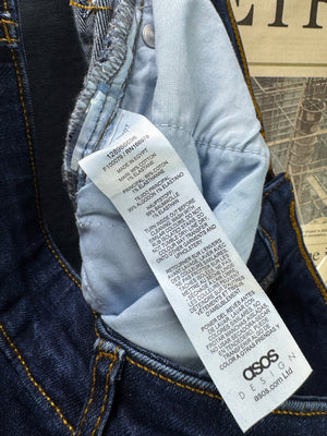 Asos® Waist: 32" | Blue | Slim Fit Denim Pants | Cotton - Elastane | 2736 - Genuine Maal