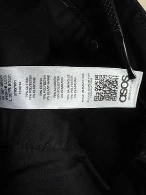 Asos® Waist: 36" to 38" | Black | Denim Pants | Poly - Cotton - Elastane | 2726 - Genuine Maal