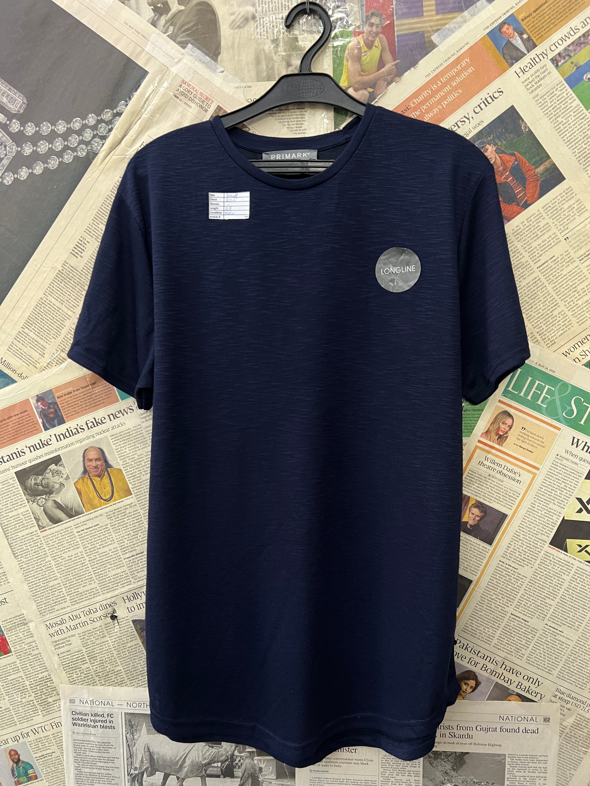 Primark® Small | Chest: 20.5" | Navy | T-Shirt | 748 - Genuine Maal