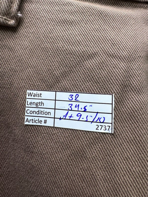 Reserved® Waist: 32" | Tan | Relaxed Fit Cargo Denim Pants | Cotton | 2737 - Genuine Maal