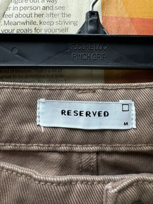 Reserved® Waist: 32" | Tan | Relaxed Fit Cargo Denim Pants | Cotton | 2737 - Genuine Maal
