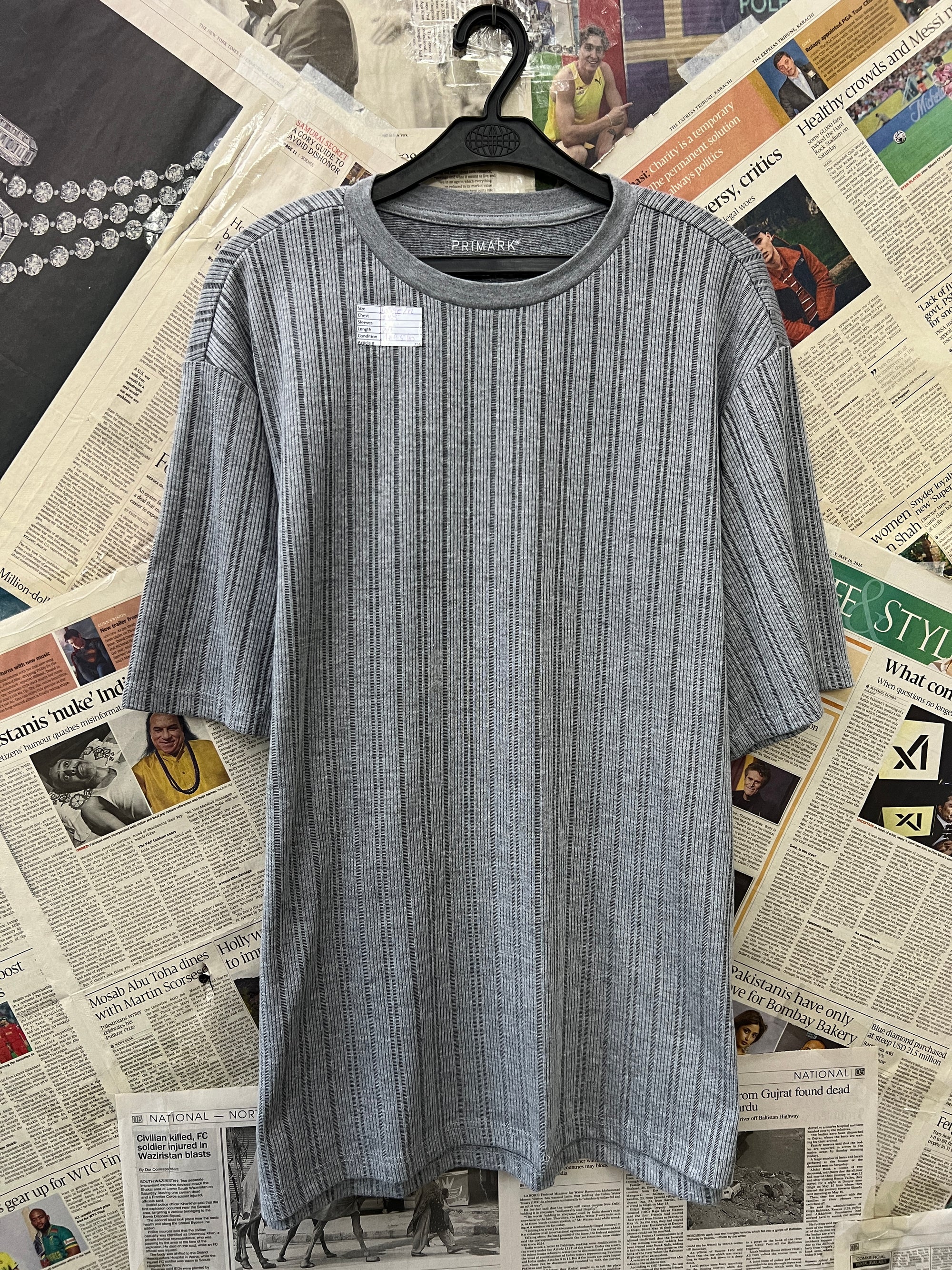 Primark® L/XL | Chest: 24.5" | Grey | T-Shirt | 756 - Genuine Maal