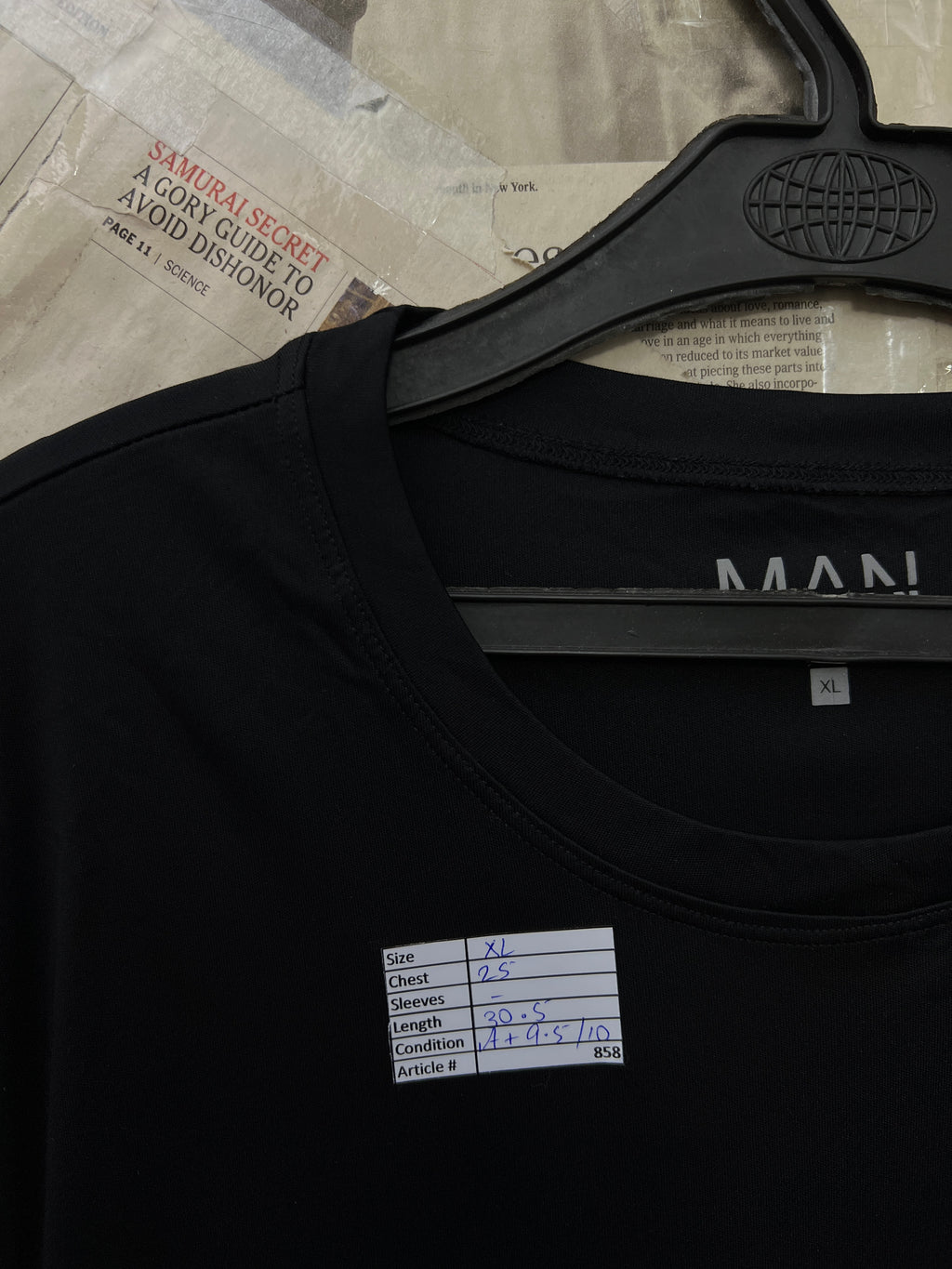 MAN® XL | Chest: 25" | Black | Tango | 858 - Genuine Maal