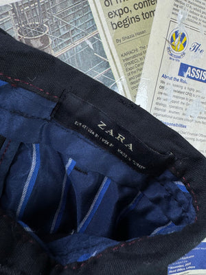 Zara® Waist: 30" | Black | Chino Pant | Poly - Viscose - Elastane | 2698 - Genuine Maal