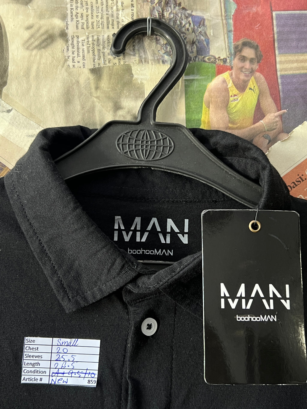 MAN® Small | Chest: 20" | Black | Shirt | 859 - Genuine Maal