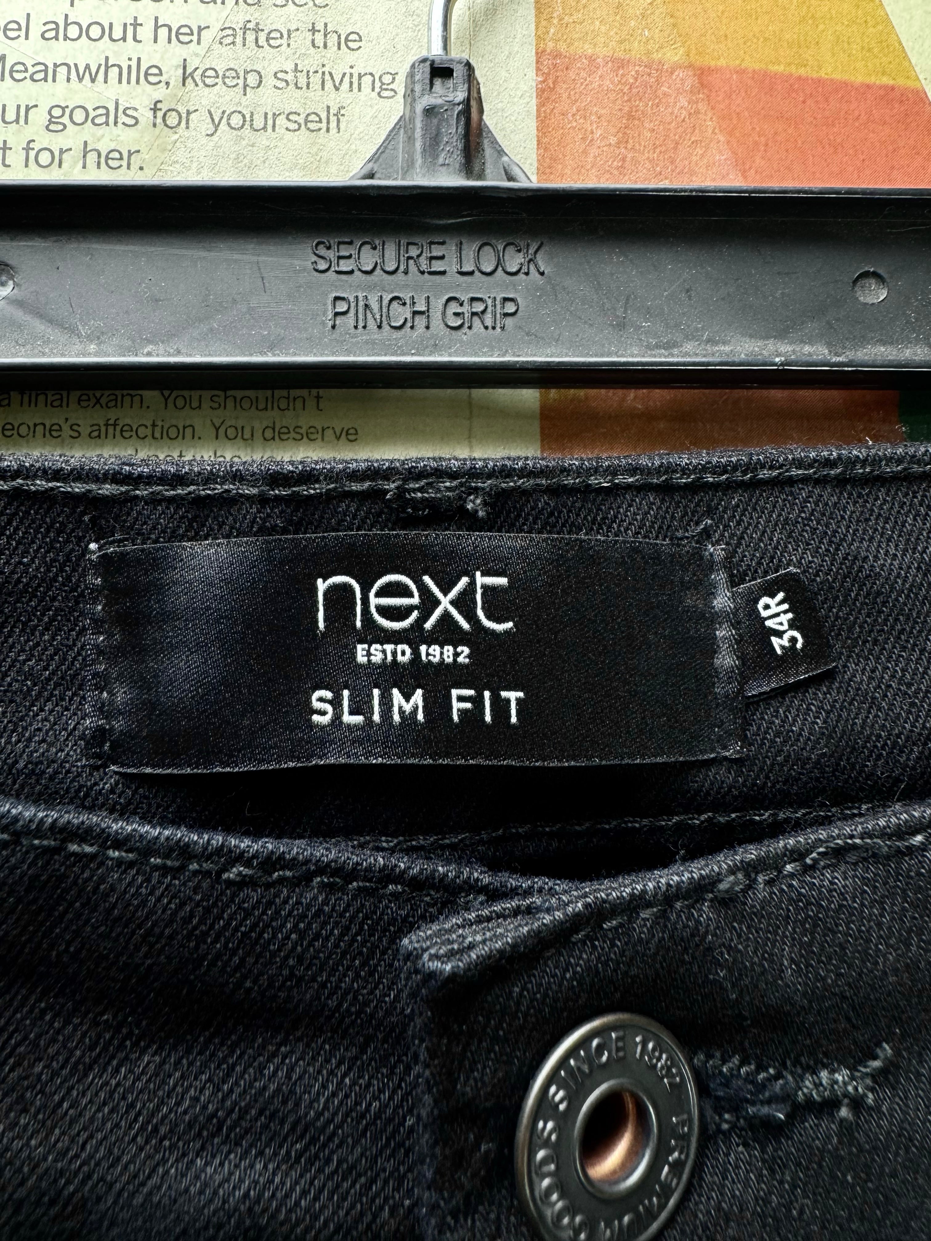 Next® Waist: 34" | Black | Slim Fit Denim Pants | Cotton - Elastane | 2489 - Genuine Maal