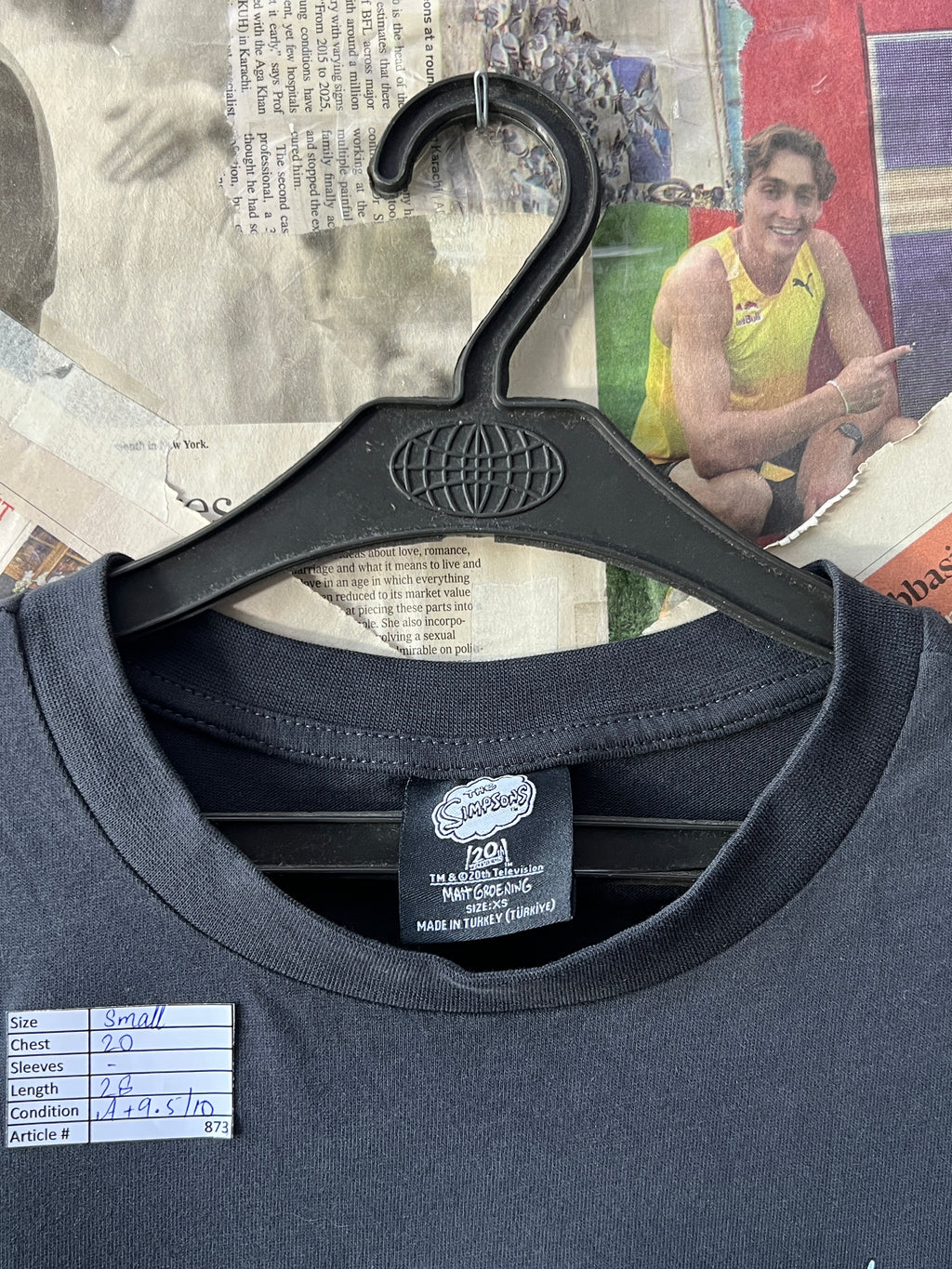 The Simpsons® Small | Chest: 20" | Charcoal | T-Shirt | 873 - Genuine Maal